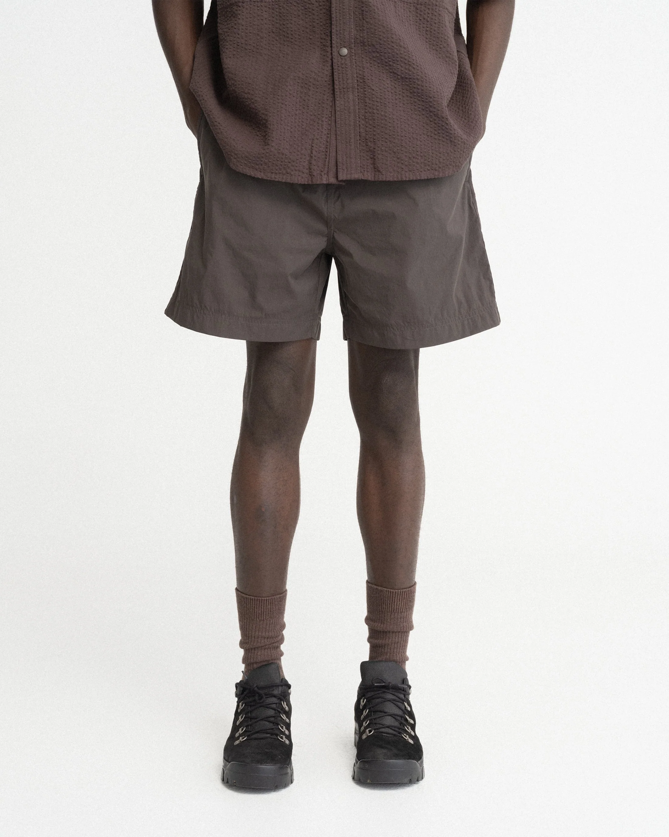 DOCK SWIM TRUNKS - DEEP OLIVE WATER-REPELLENT NYLON - Image 2