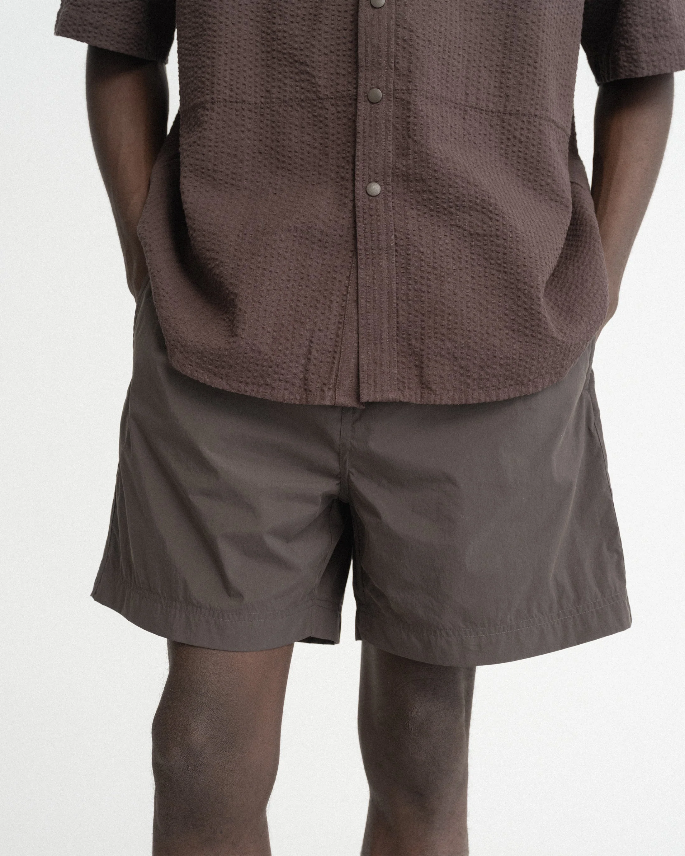 DOCK SWIM TRUNKS - DEEP OLIVE WATER-REPELLENT NYLON - Image 4