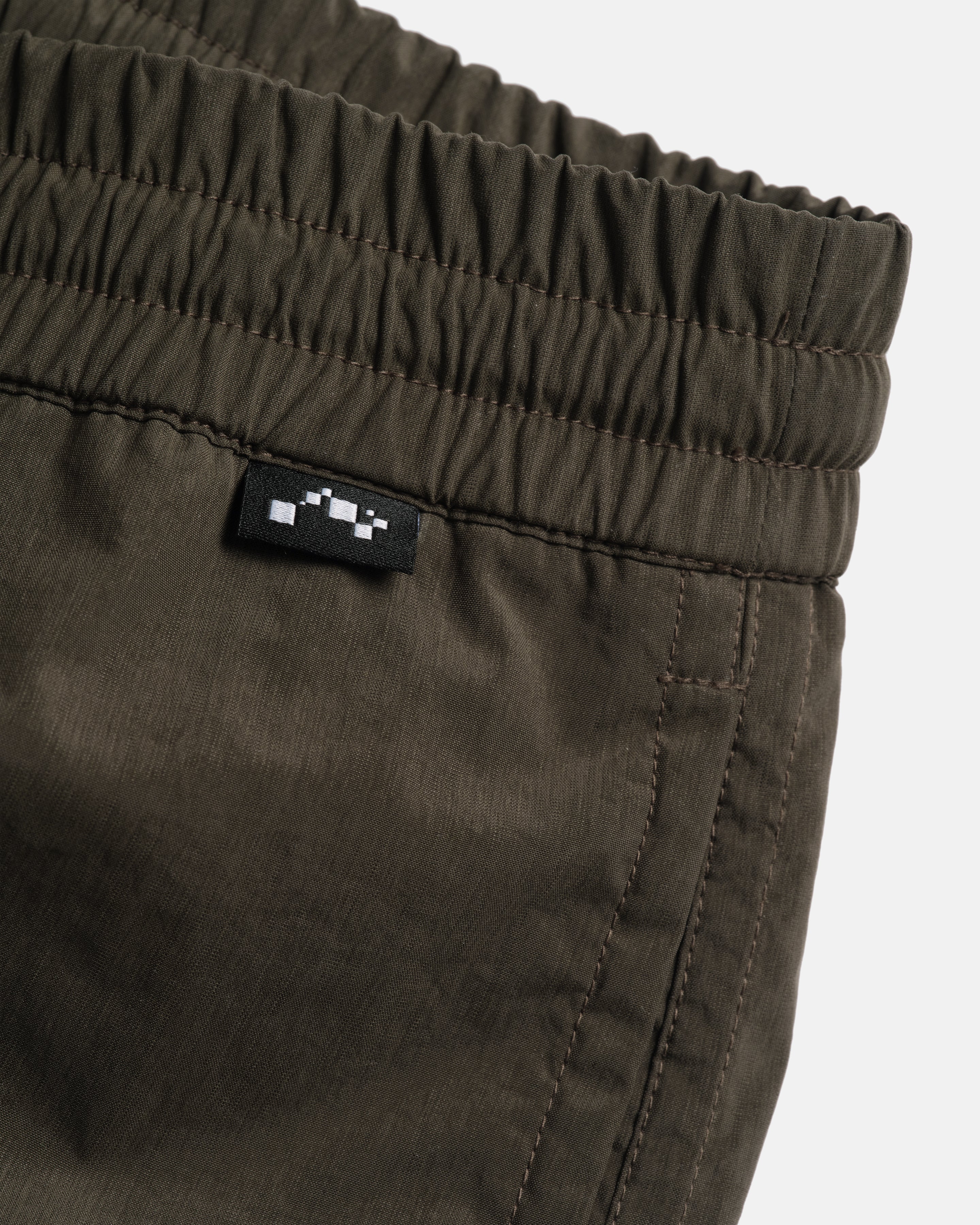 DOCK SWIM TRUNKS - DEEP OLIVE WATER-REPELLENT NYLON - Image 5