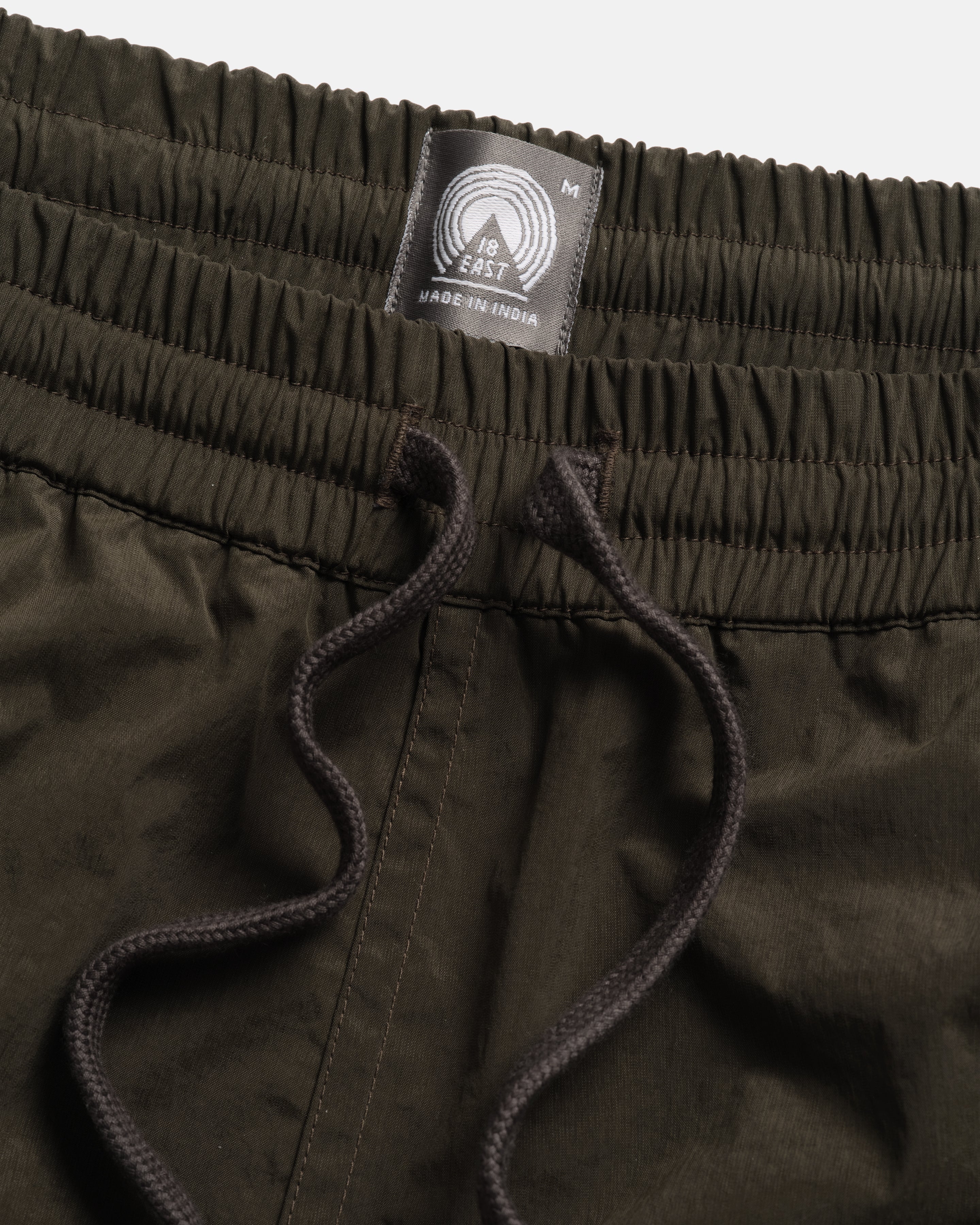 DOCK SWIM TRUNKS - DEEP OLIVE WATER-REPELLENT NYLON - Image 7