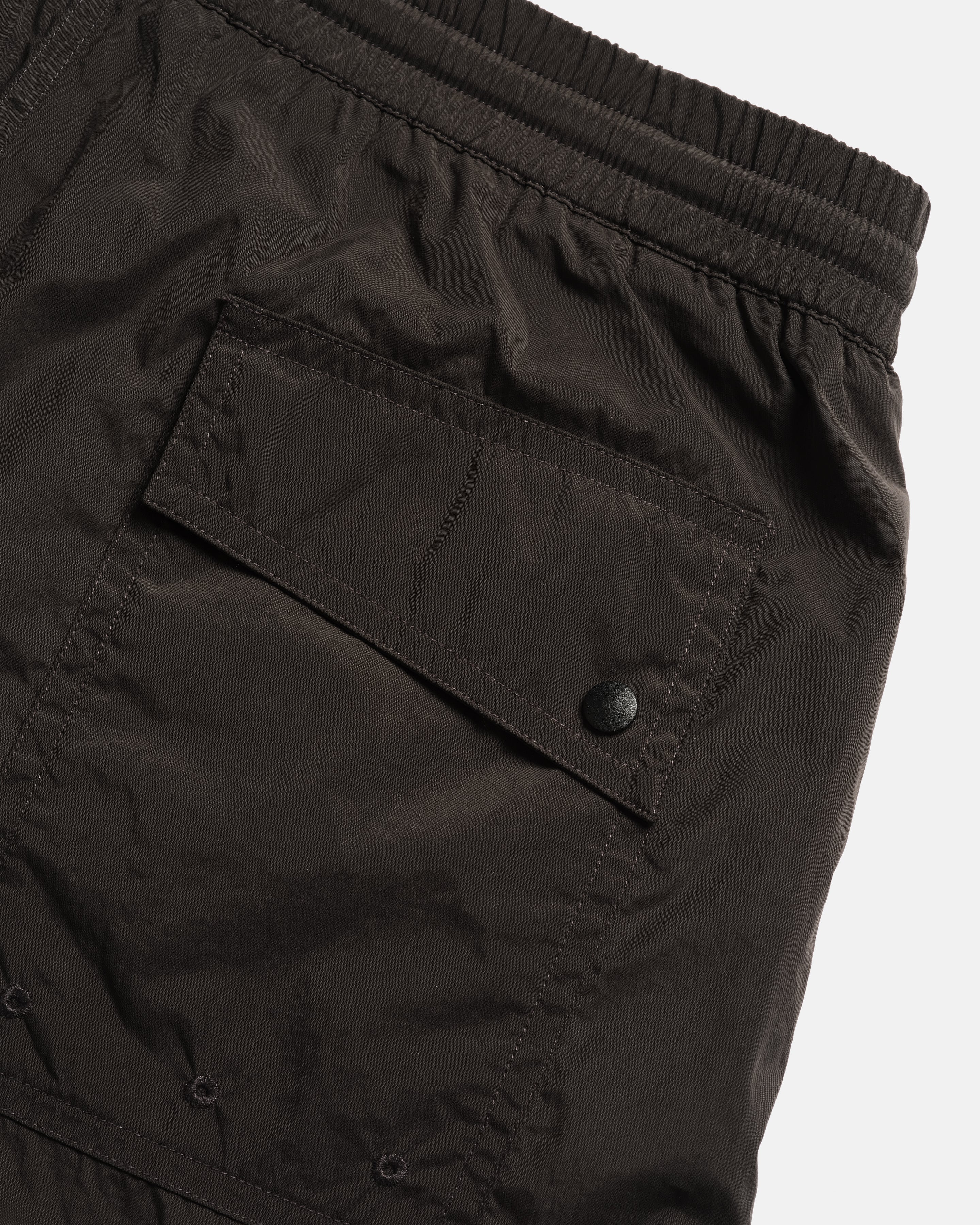 DOCK SWIM TRUNKS - WASHED BLACK WATER-REPELLENT NYLON - Image 4