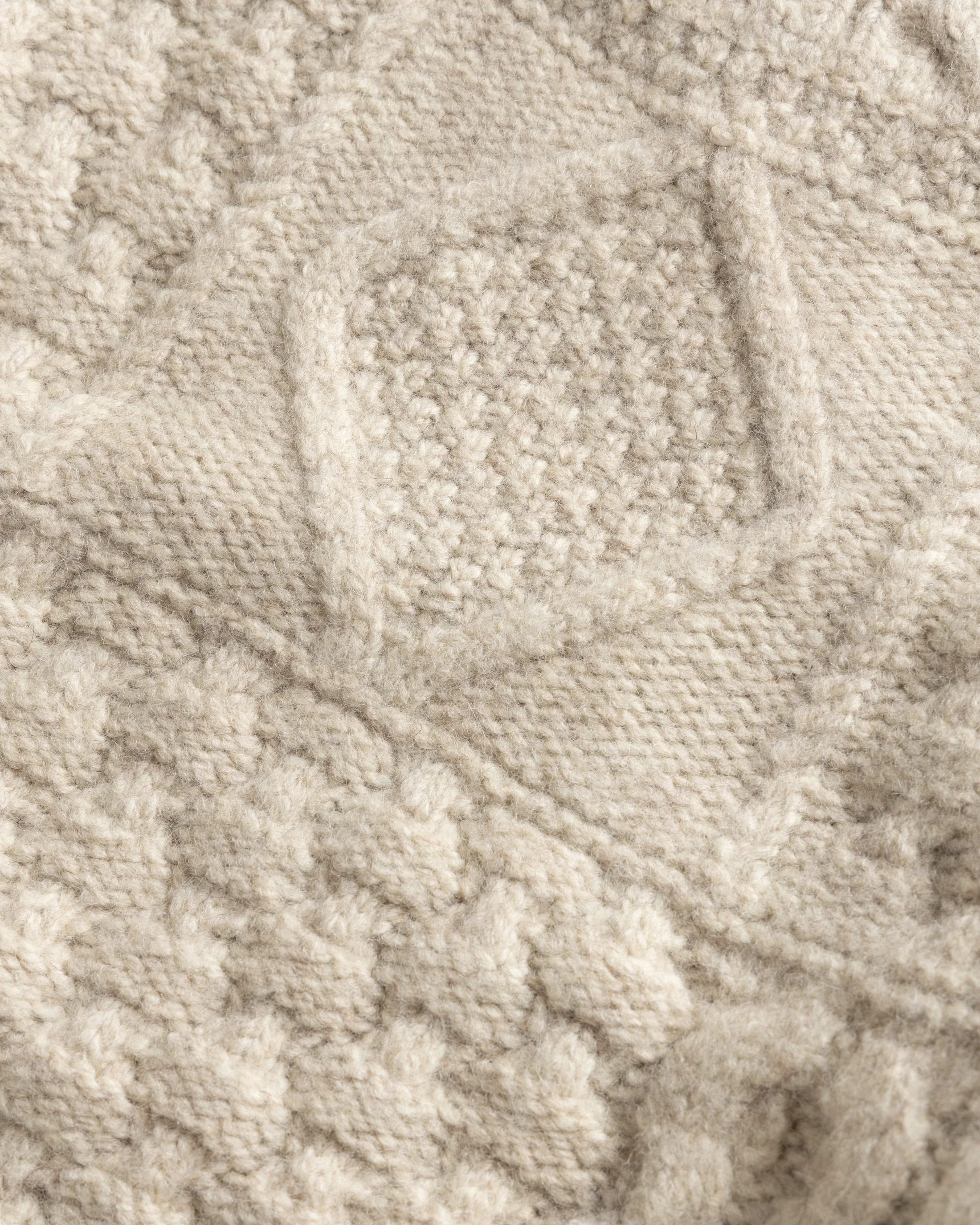 DOVER RUGGED CABLEKNIT CREWNECK SWEATER - UNDYED ANDEAN WOOL - Image 3