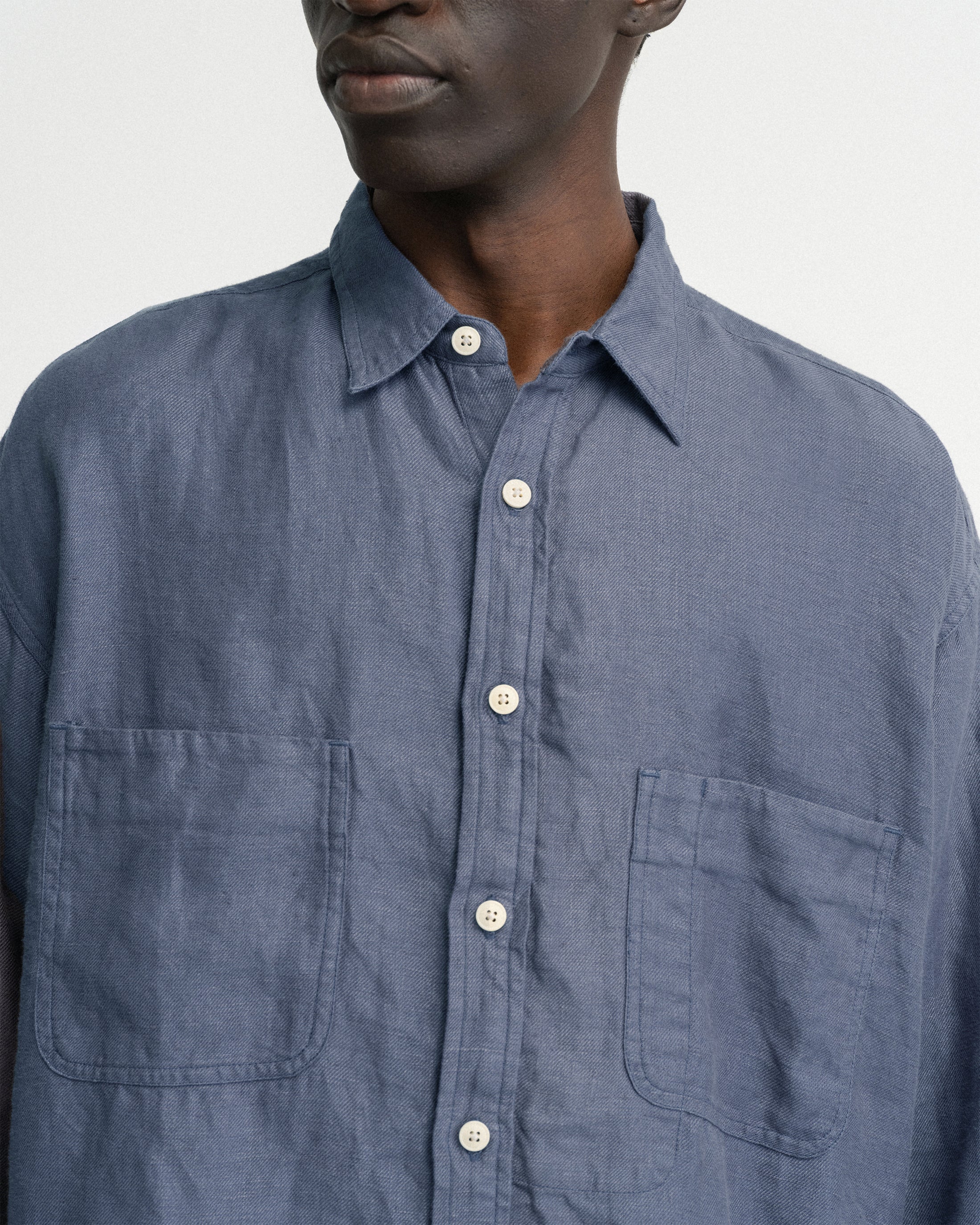 DURETTE UTILITY SHIRT - TURBULENCE SLATE LINEN TWILL - Image 4