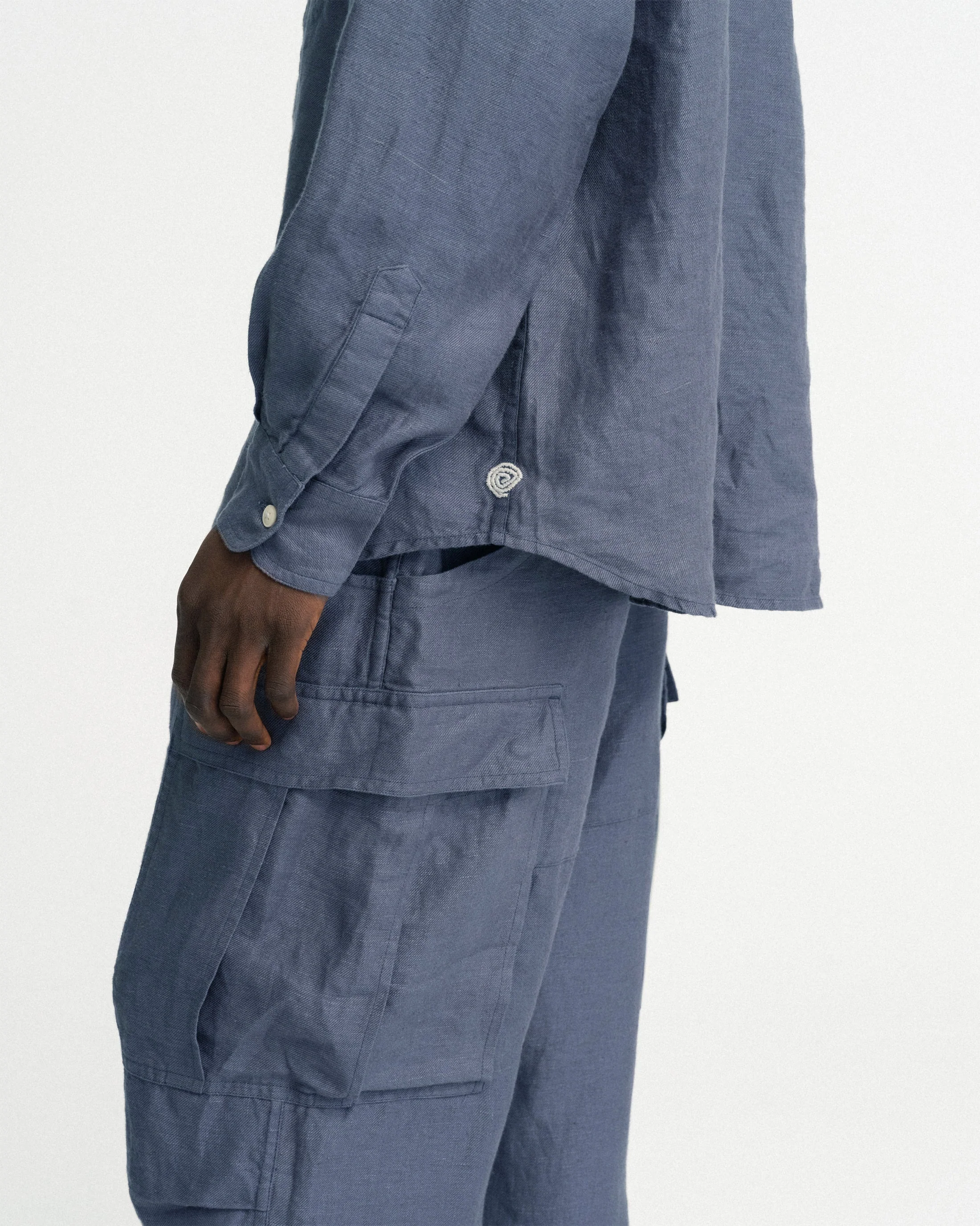 DURETTE UTILITY SHIRT - TURBULENCE SLATE LINEN TWILL - Image 6