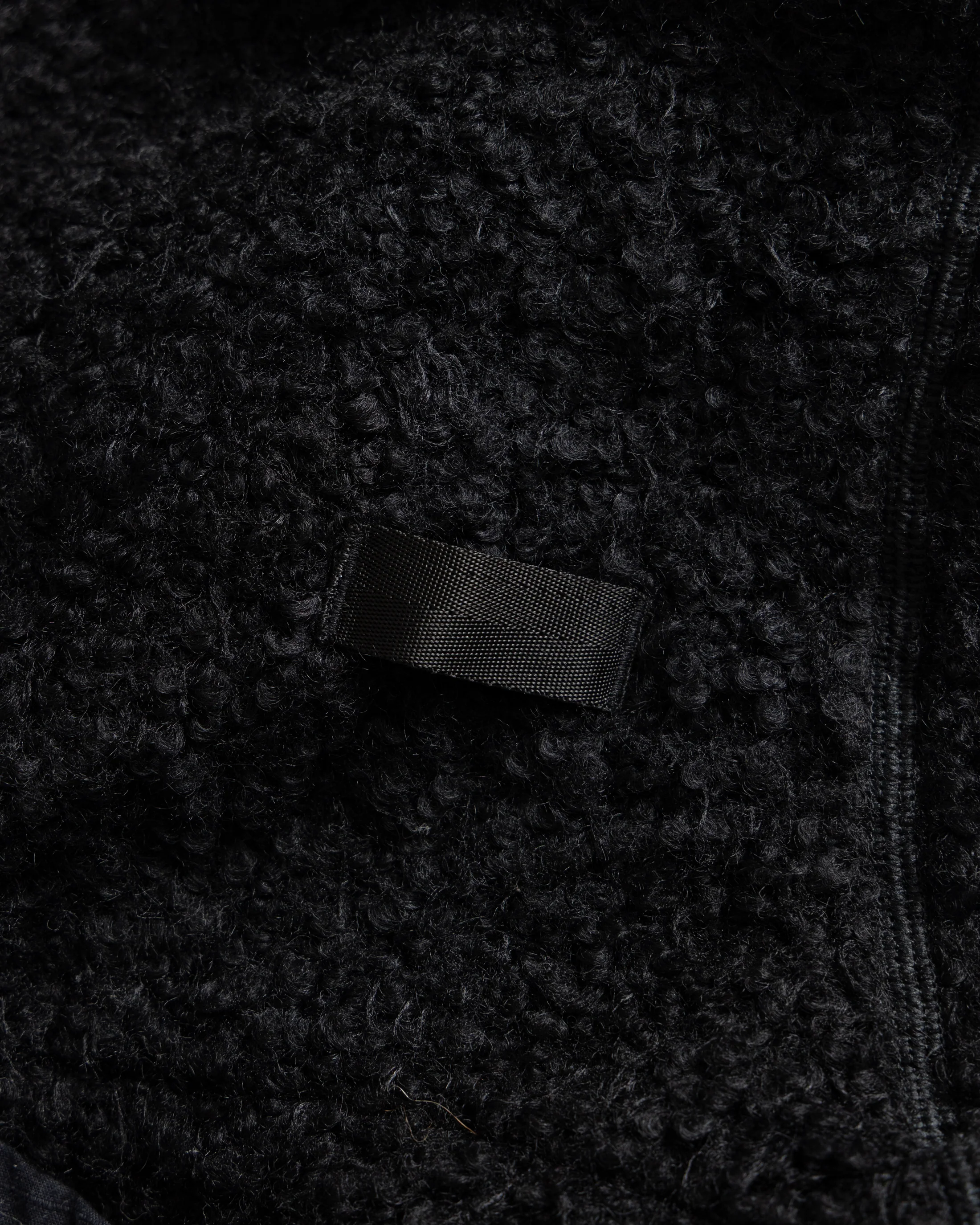 EAST STUDIES MS-110 ESCEP JACKET - ELFIN SADDLE "FOHAIR" BLENDED WOOLEN BOUCLÉ / WASHED BLACK RIPSTOP COTTON - Image 7