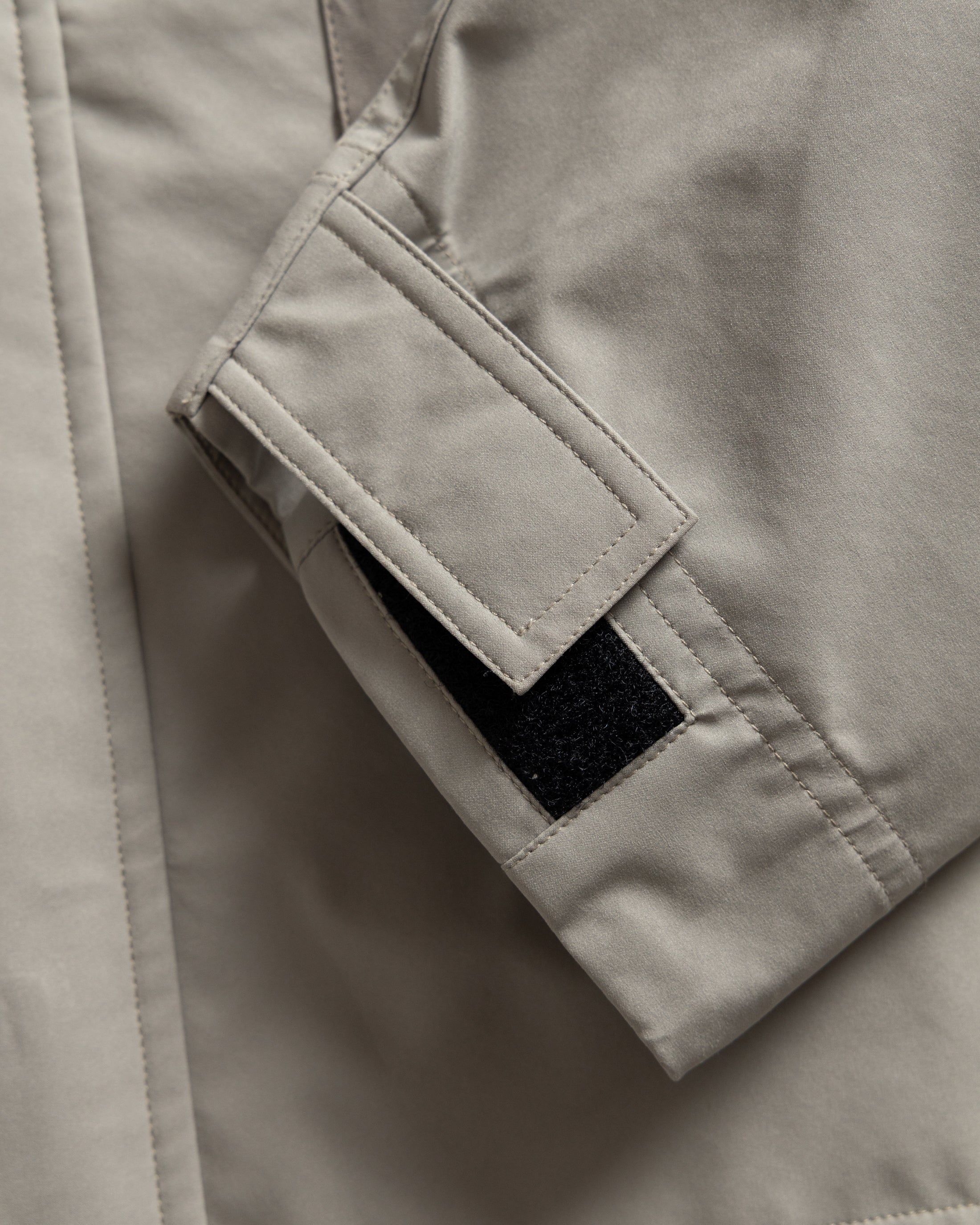 EAST STUDIES MS-120 SHIFT JACKET - STONE / MORCELLA WEATHER-REPELLENT 3L BONDED MEMBRANE - Image 8