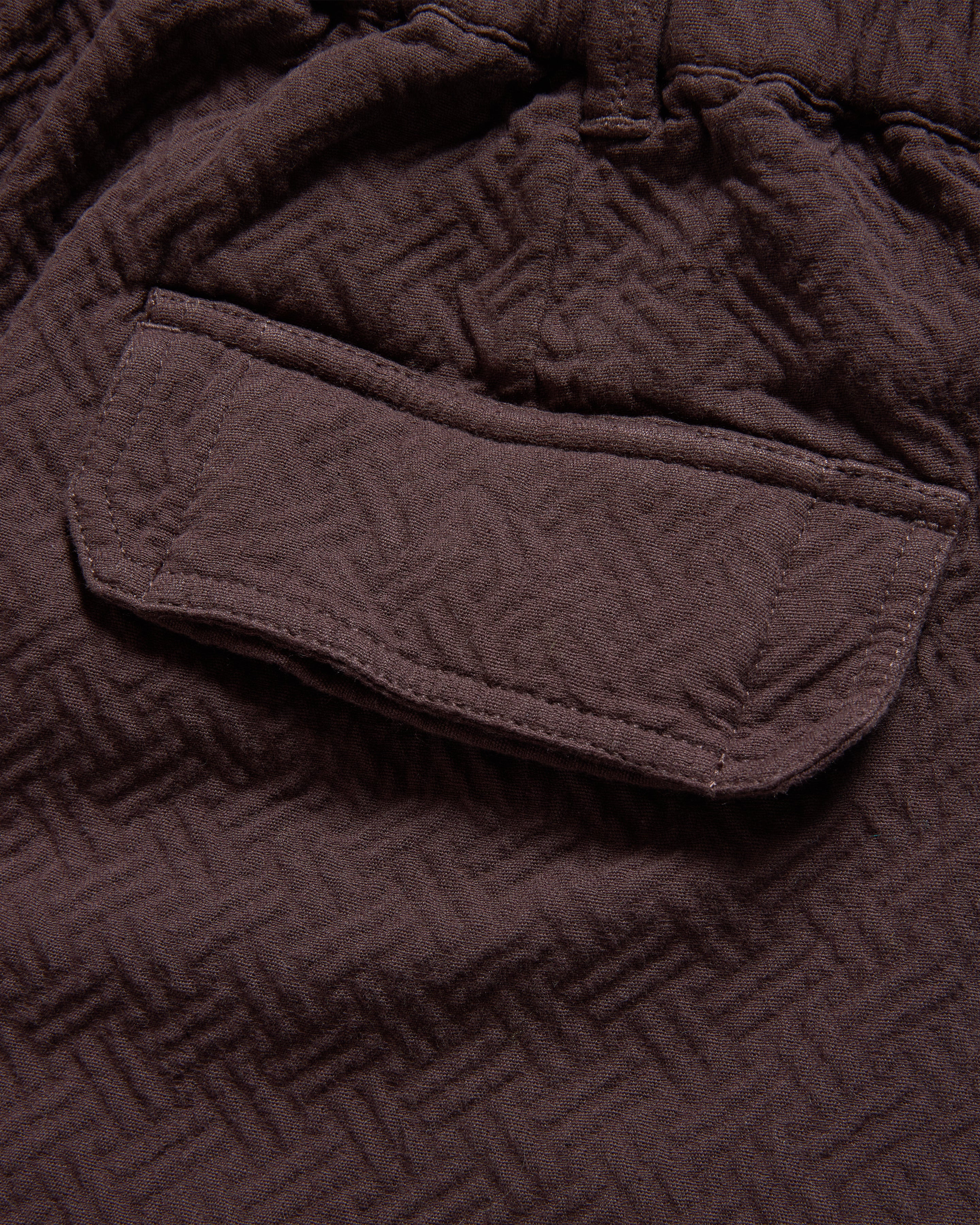 ELGIN CARGO PANT- UMBER DOUBLE WEAVE JACQUARD COTTON - Image 3
