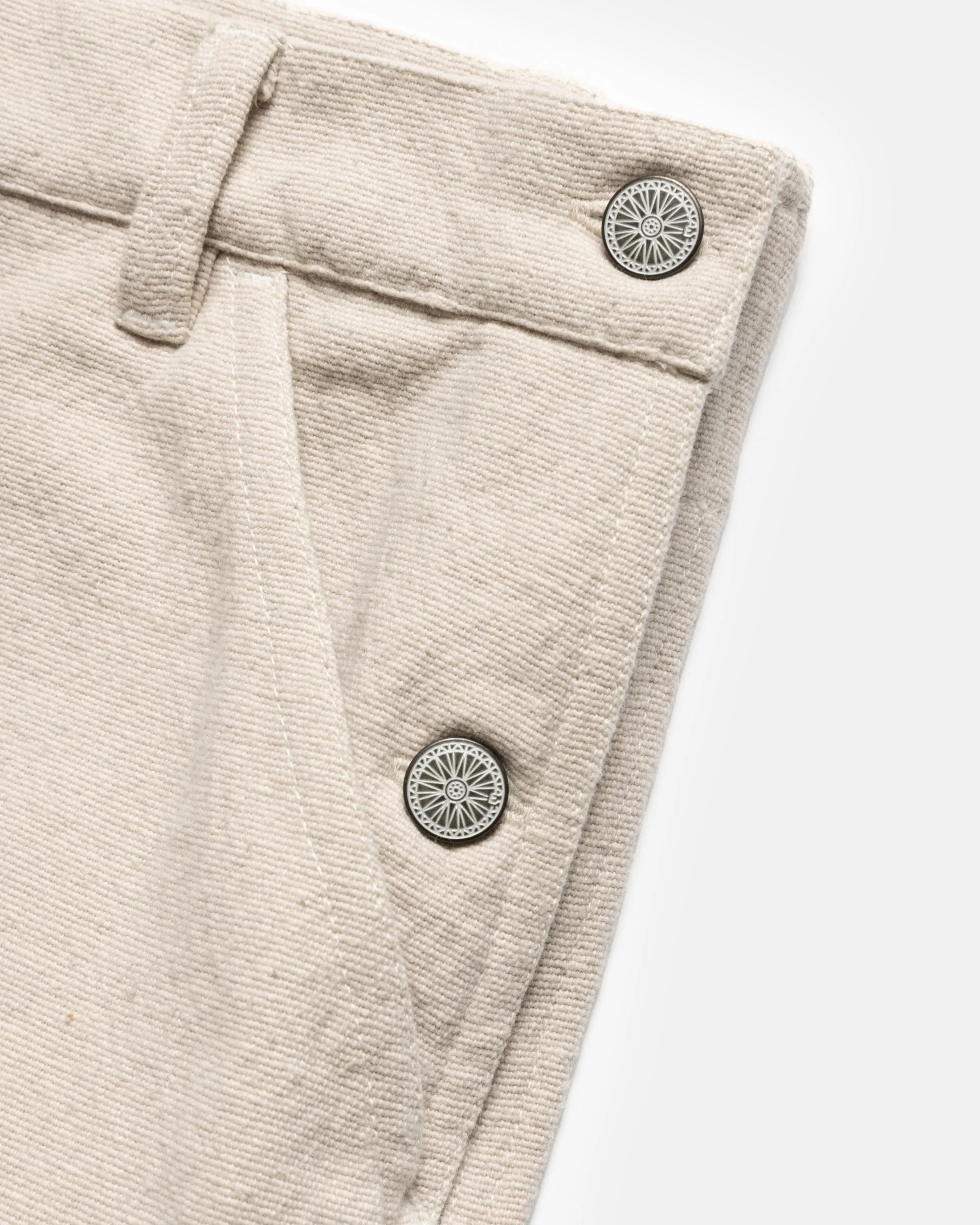 ELI HAND-EMBROIDERED DOUBLE KNEE WORK PANT - AGED SAND HANDSPUN COTTON CANVAS - Image 10