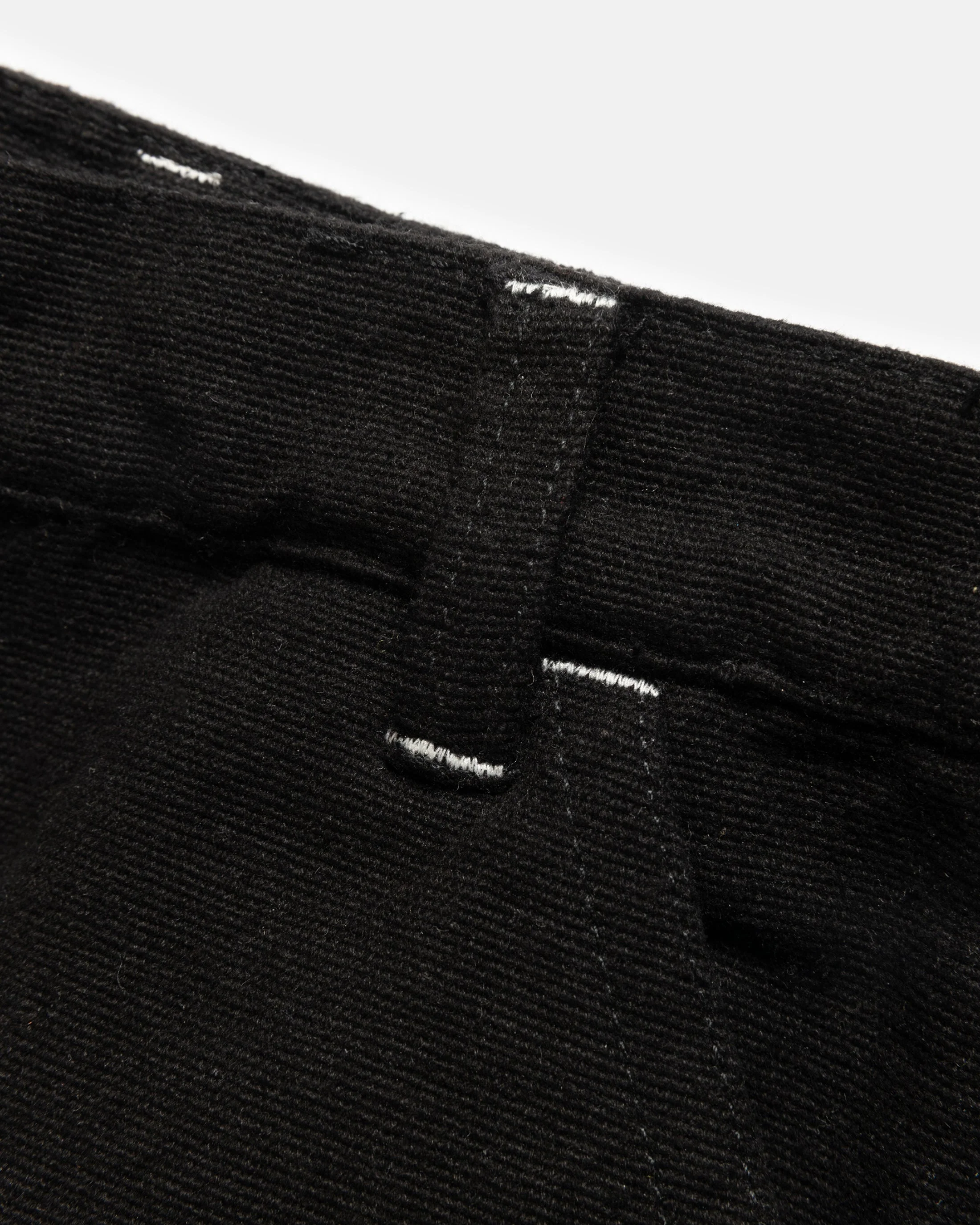 ELI HAND-EMBROIDERED DOUBLE KNEE WORK PANT - BLACK HANDSPUN COTTON CANVAS - Image 11