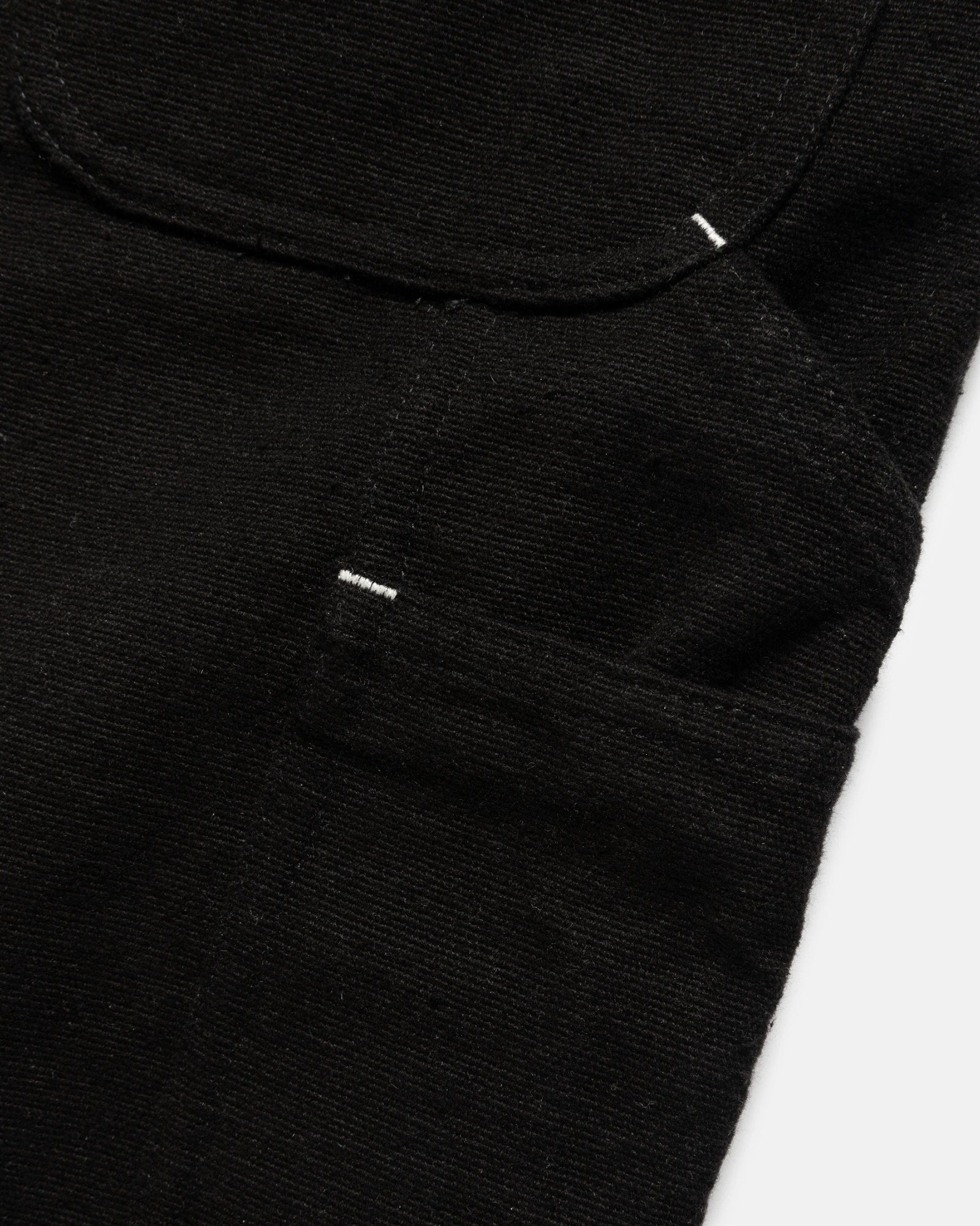 ELI HAND-EMBROIDERED DOUBLE KNEE WORK PANT - BLACK HANDSPUN COTTON CANVAS - Image 12