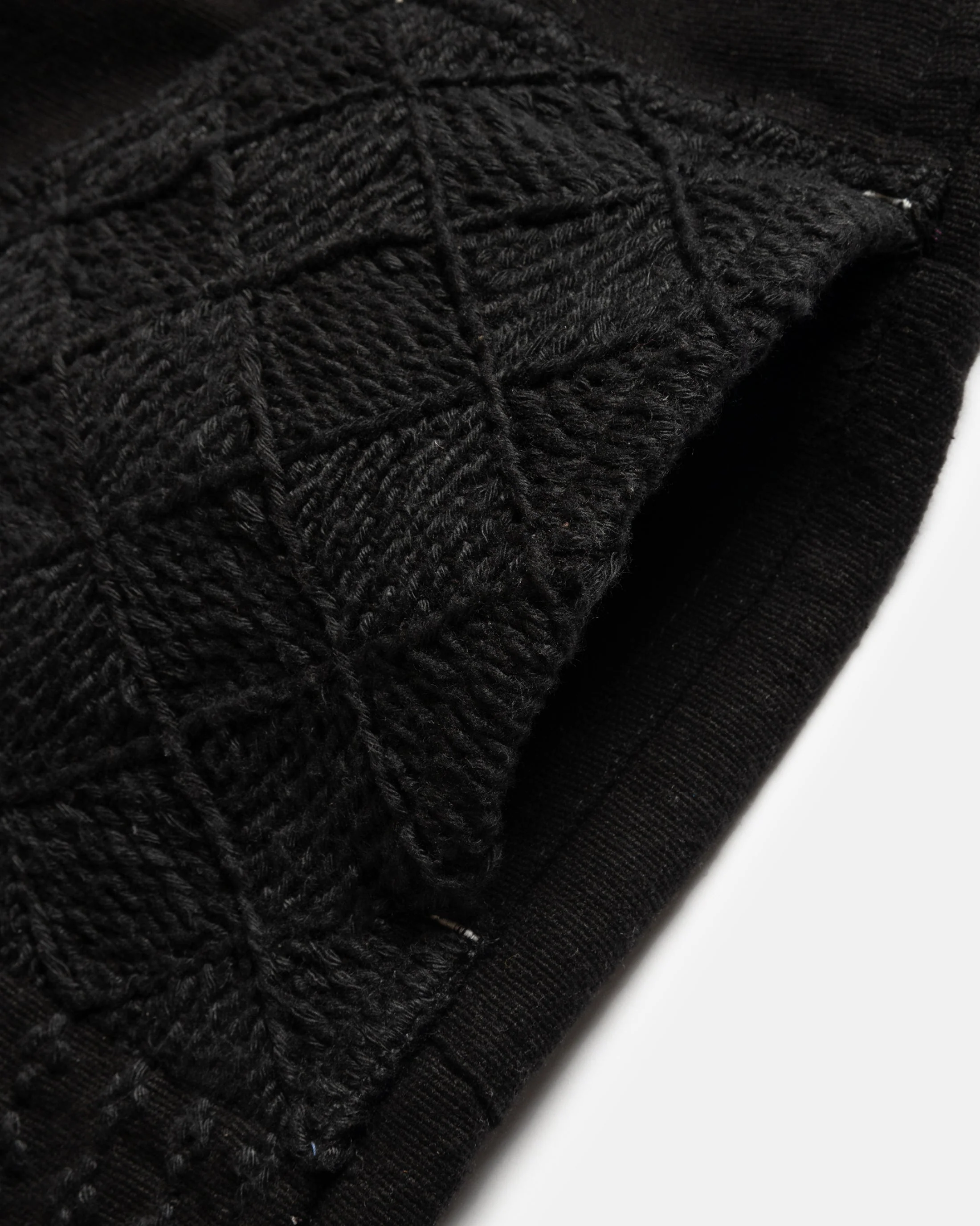 ELI HAND-EMBROIDERED DOUBLE KNEE WORK PANT - BLACK HANDSPUN COTTON CANVAS - Image 7