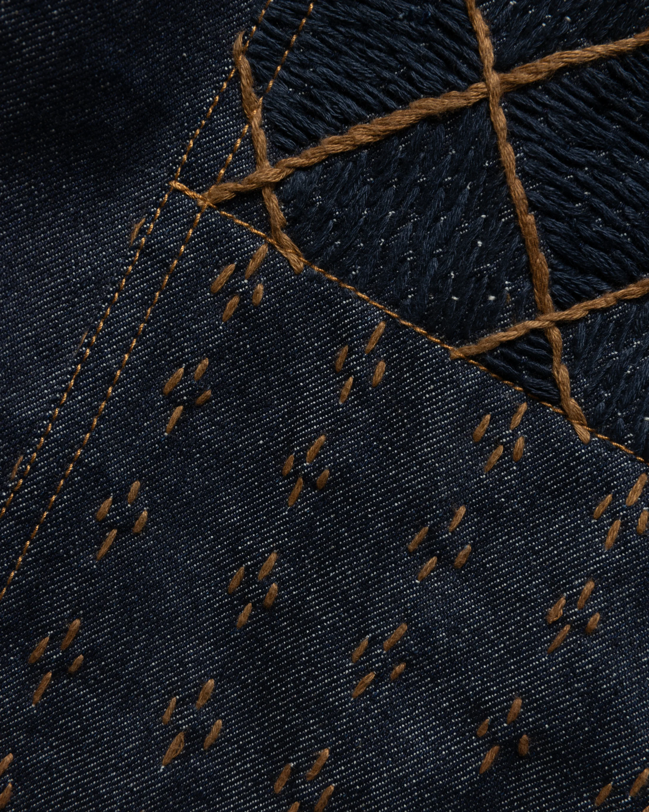 ELI HAND-EMBROIDERED DOUBLE KNEE WORK PANT - 13oz. RAW DENIM - Image 10