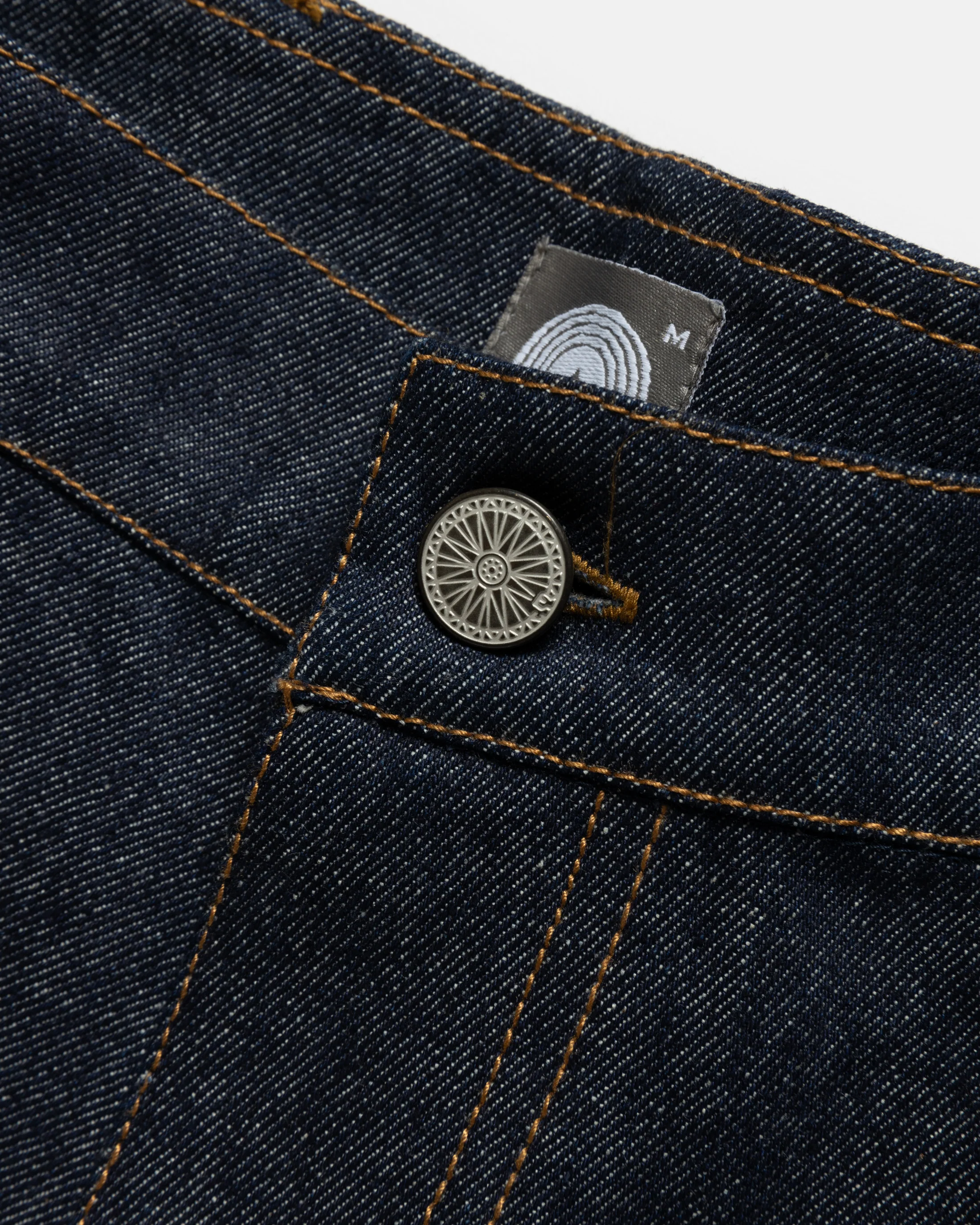 ELI HAND-EMBROIDERED DOUBLE KNEE WORK PANT - 13oz. RAW DENIM - Image 11