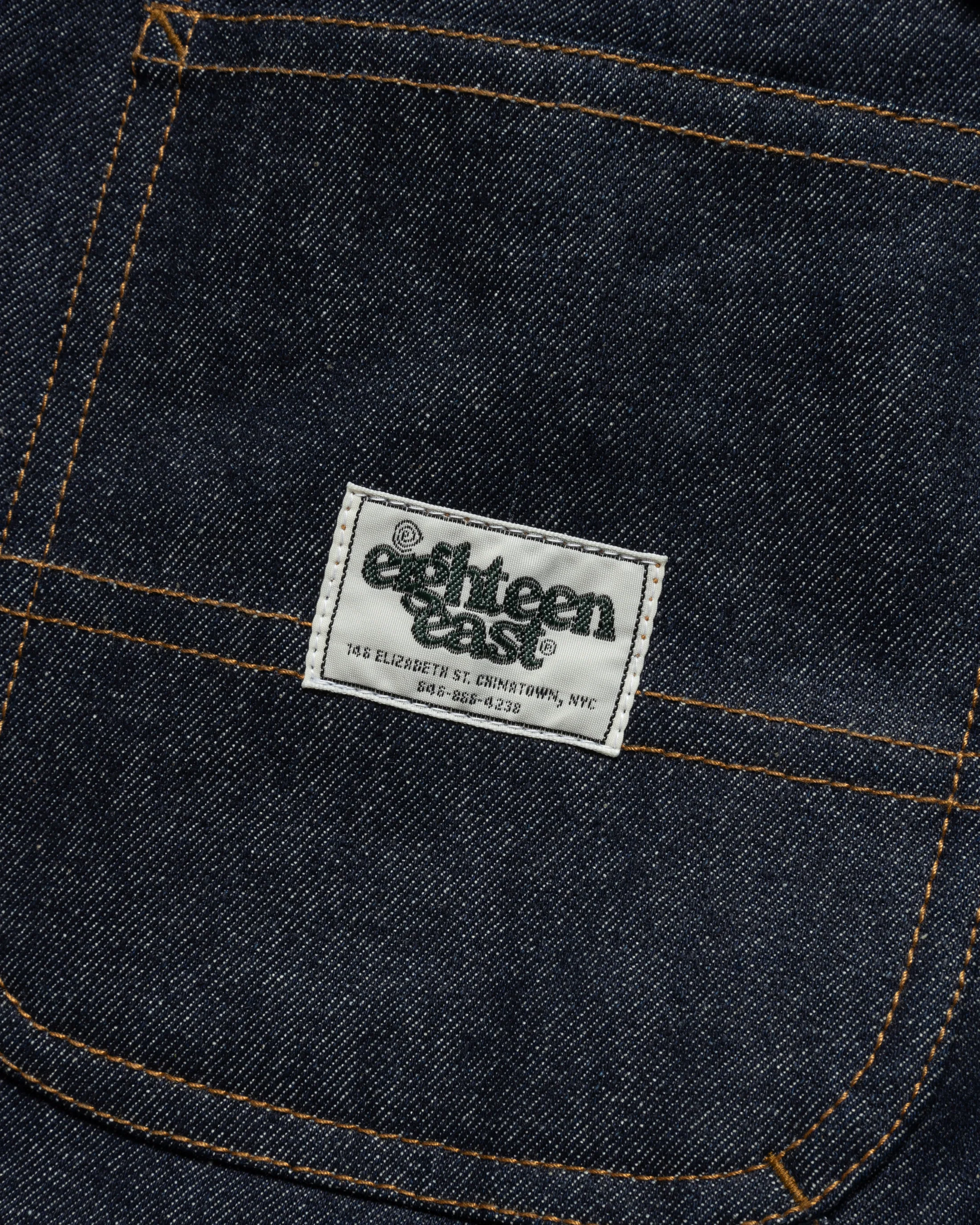 ELI HAND-EMBROIDERED DOUBLE KNEE WORK PANT - 13oz. RAW DENIM - Image 13