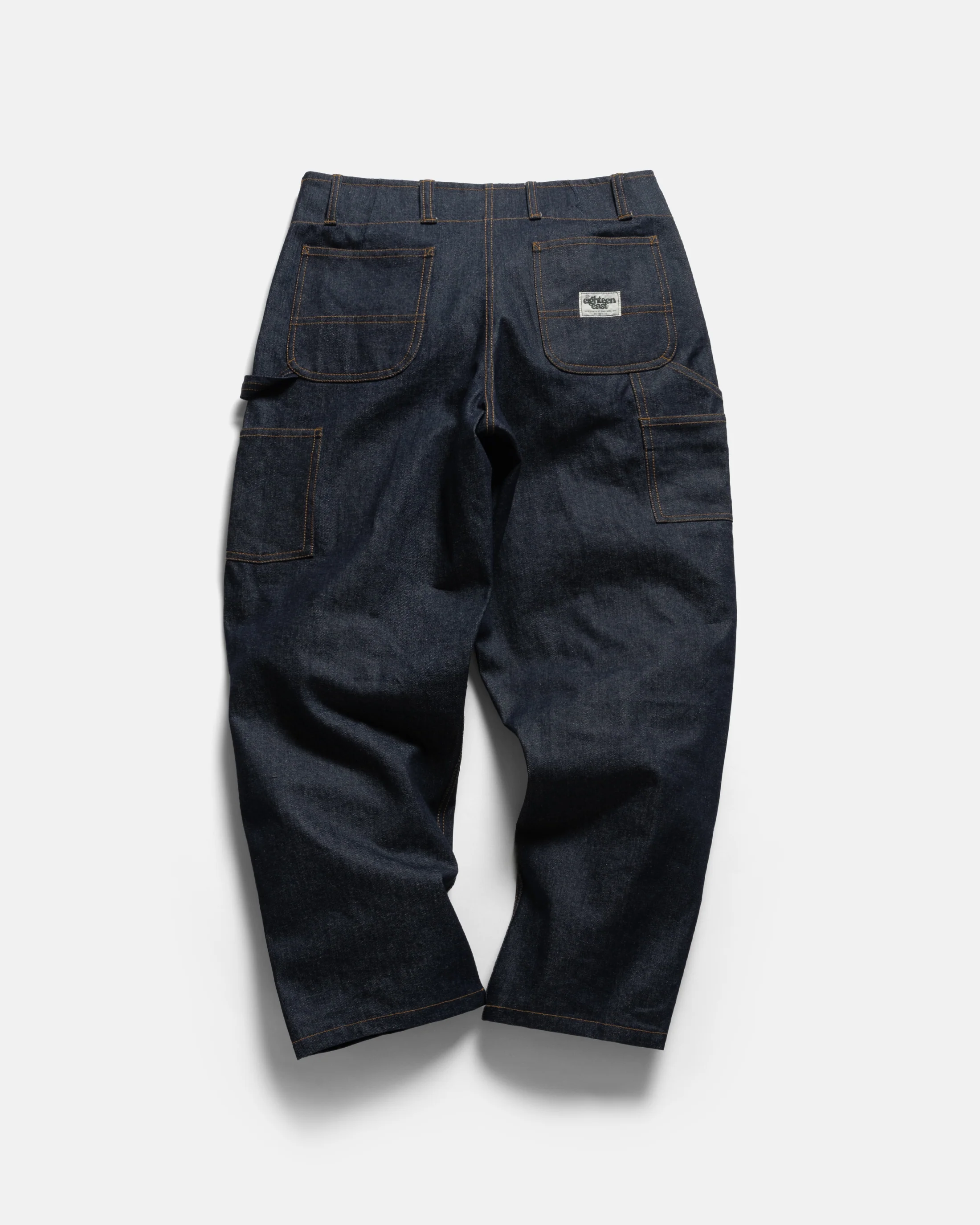 ELI HAND-EMBROIDERED DOUBLE KNEE WORK PANT - 13oz. RAW DENIM - Image 9