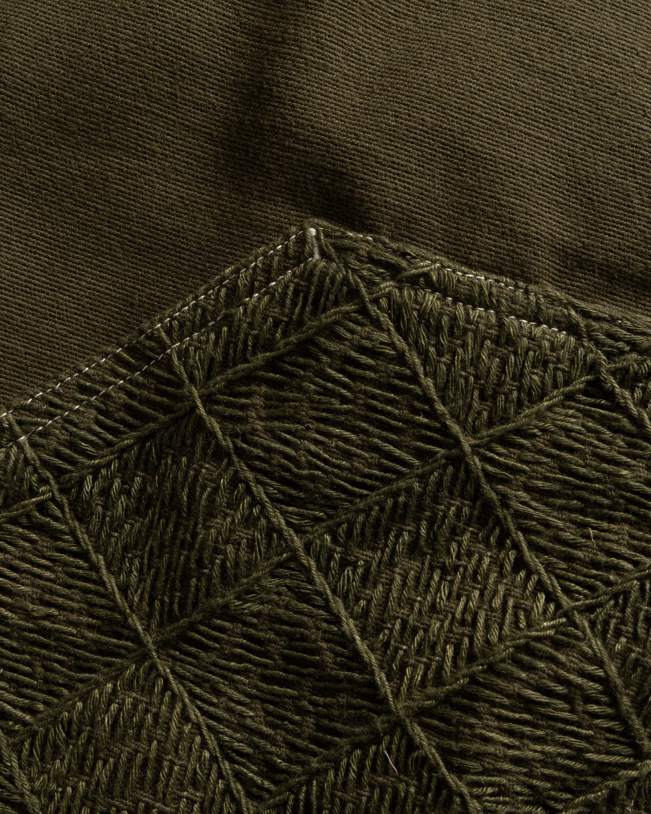 ELI HAND-EMBROIDERED DOUBLE KNEE WORK PANT - IVY GREEN HANDSPUN COTTON CANVAS - Image 4