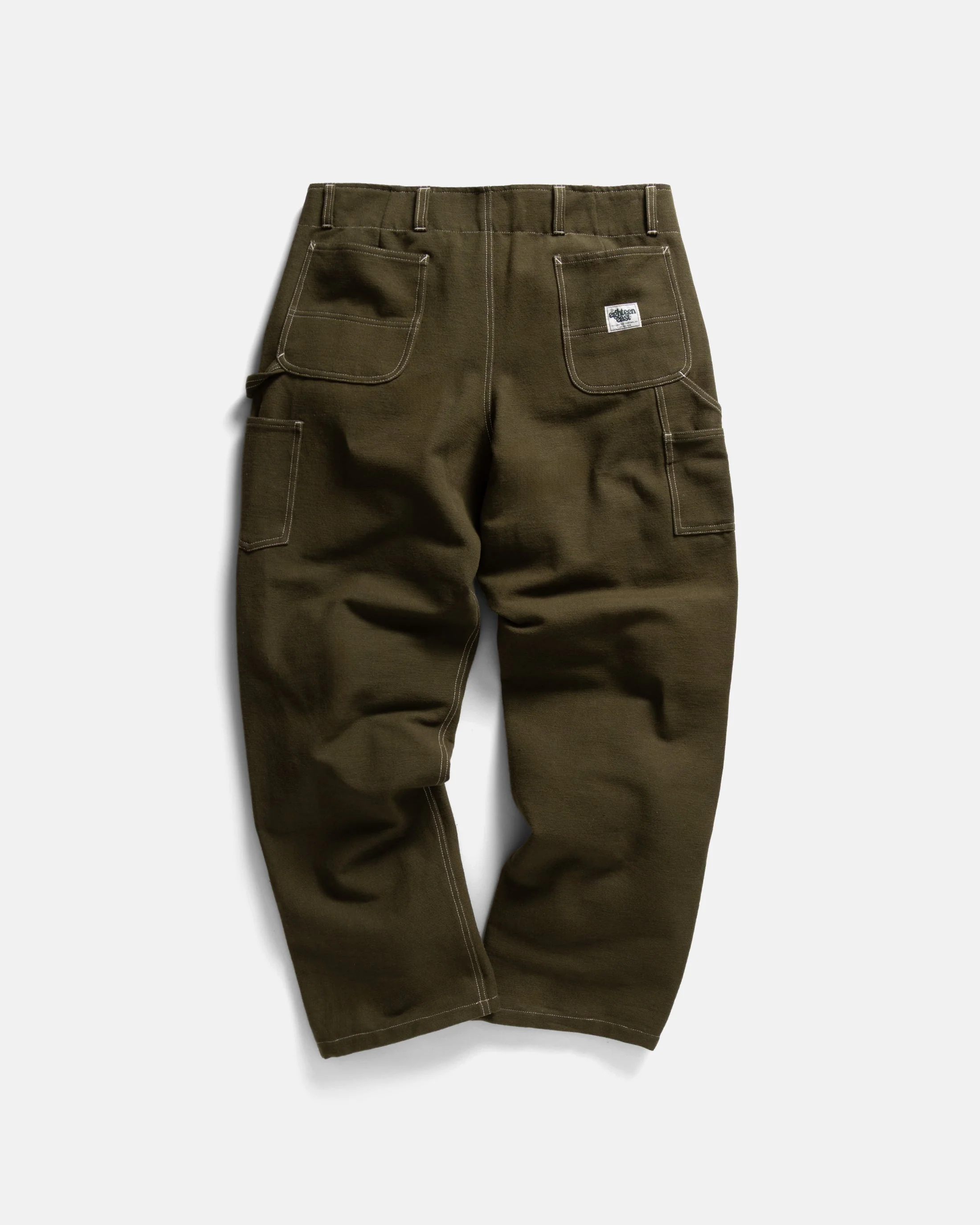 ELI HAND-EMBROIDERED DOUBLE KNEE WORK PANT - IVY GREEN HANDSPUN COTTON CANVAS - Image 7