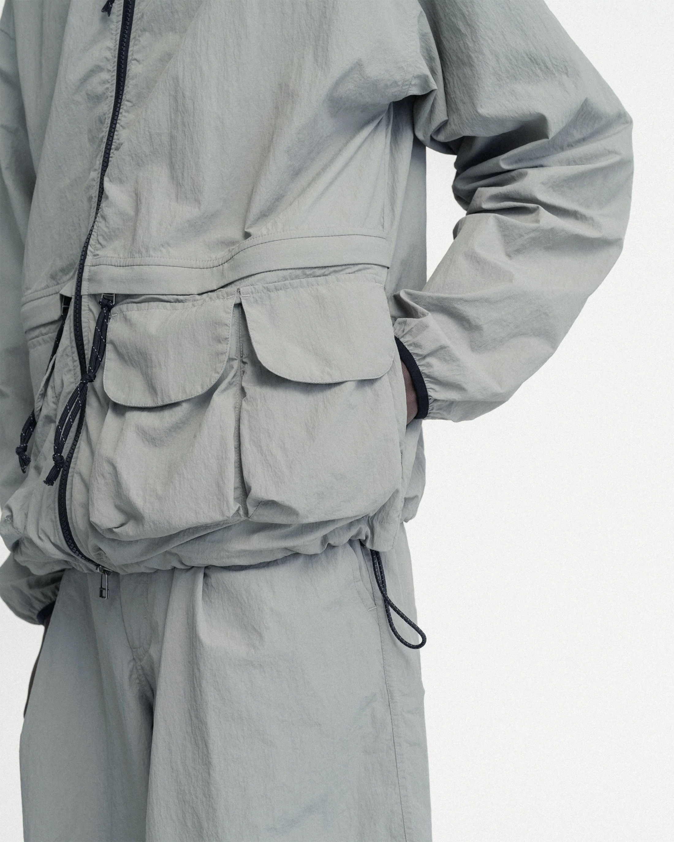 EMERY PLEATED BIG SHORTS - LUNAR ROCK FEATHERWEIGHT MICRO RIPSTOP NYLON - Image 6