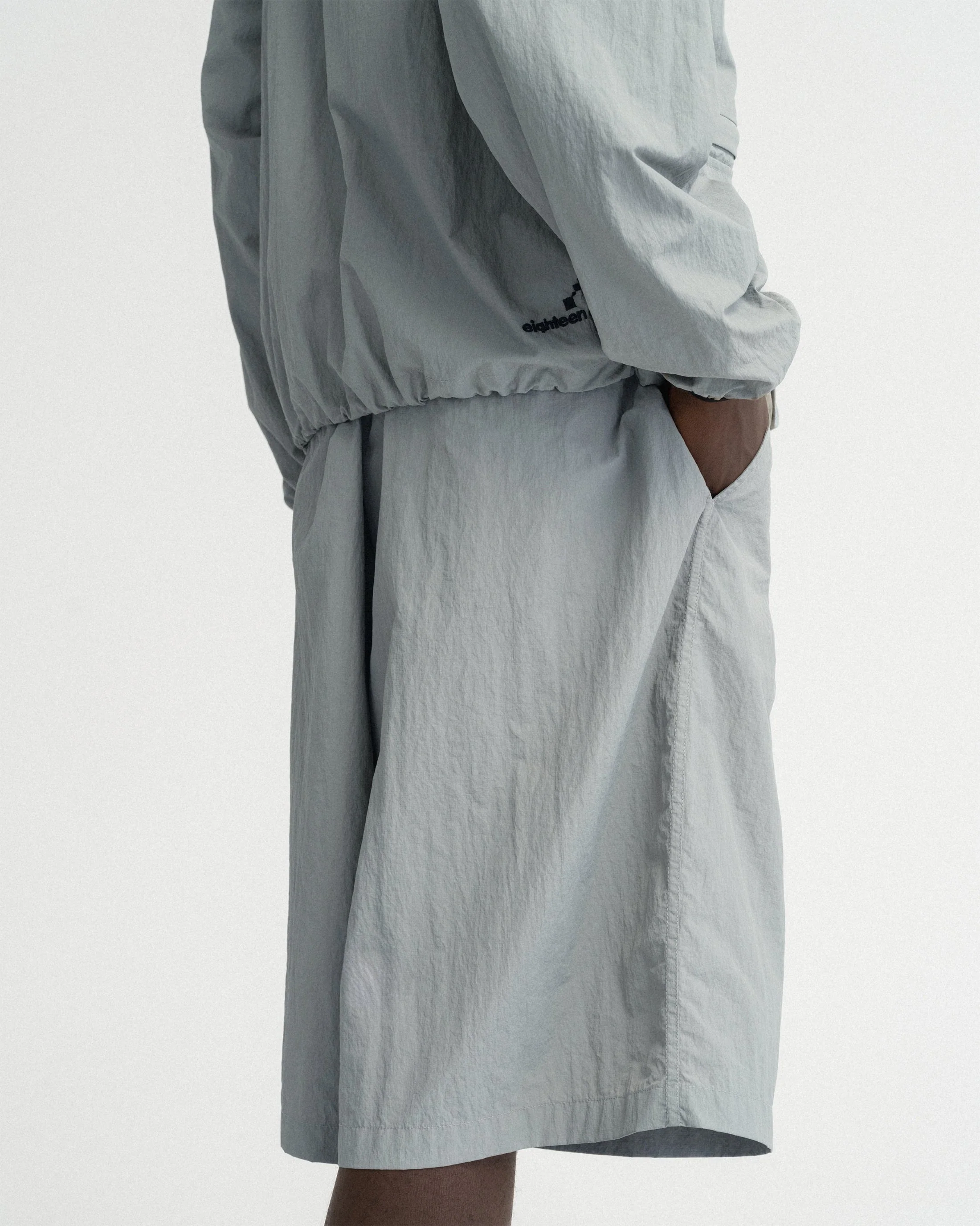 EMERY PLEATED BIG SHORTS - LUNAR ROCK FEATHERWEIGHT MICRO RIPSTOP NYLON - Image 8