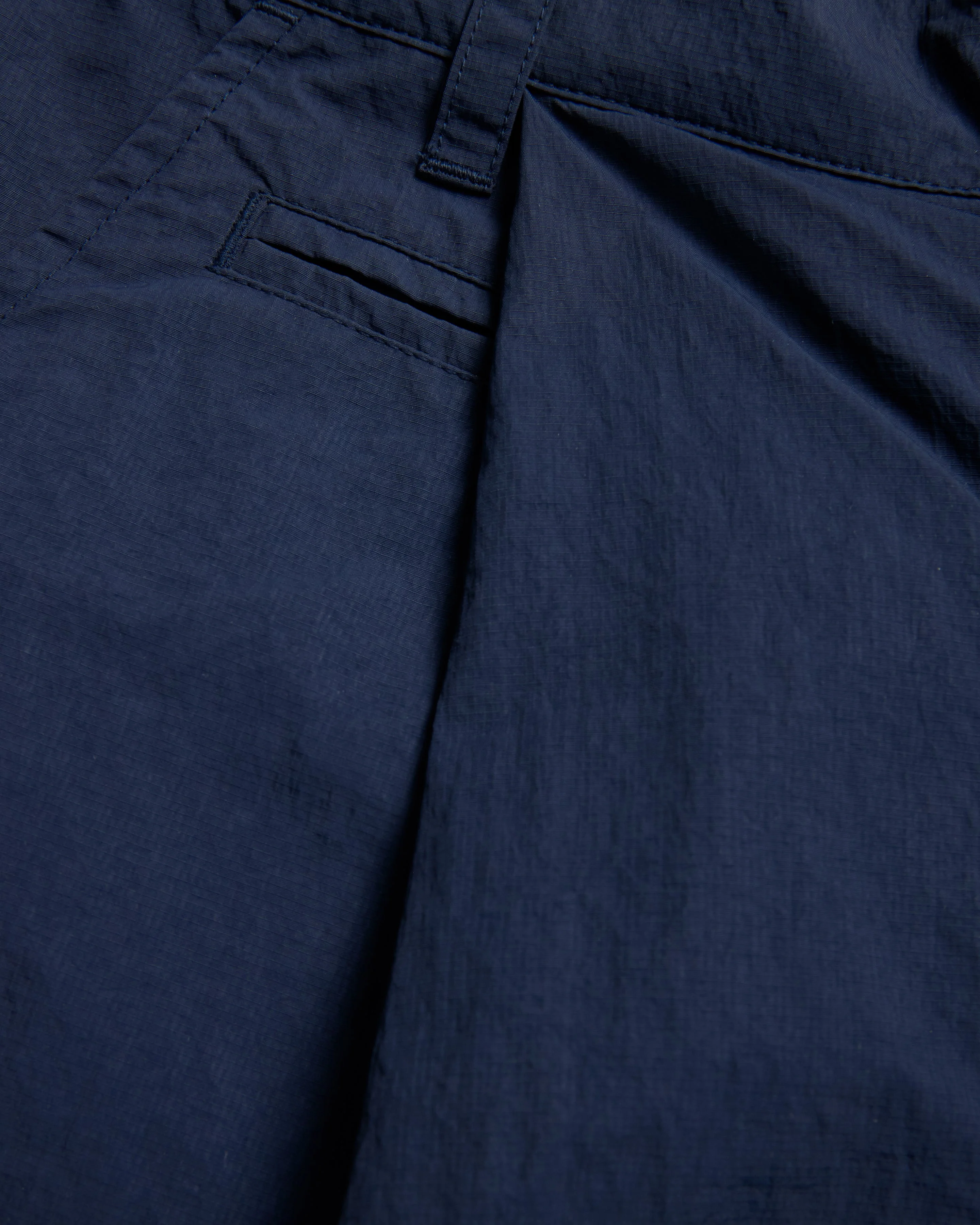 EMERY PLEATED BIG SHORTS - NAVY FEATHERWEIGHT MICRO RIPSTOP NYLON - Image 3
