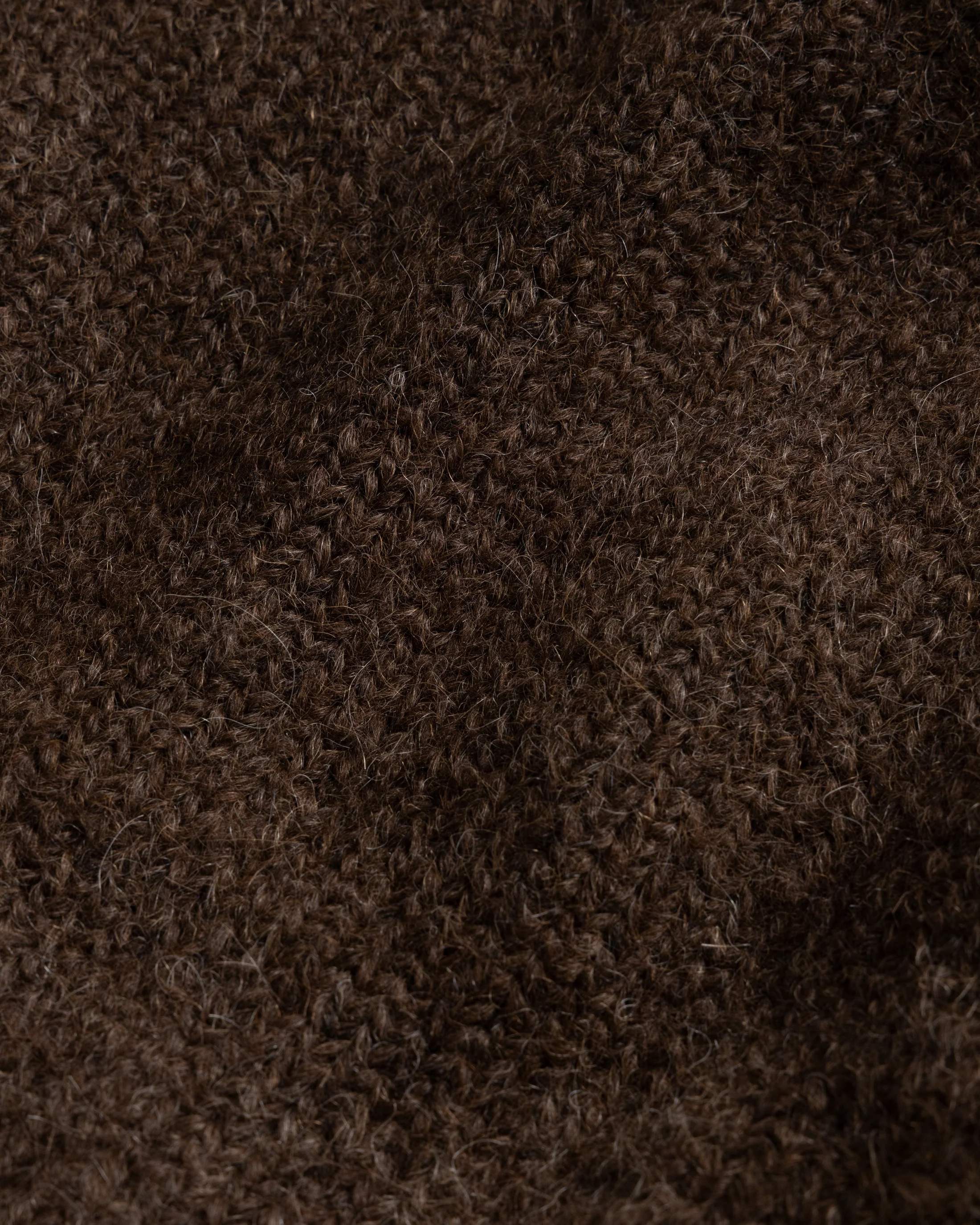 FIGLI CREWNECK SWEATER - CIOCCOLATO BROWN MELANGE HANDLOOM BRUSHED BABY ALPACA - Image 3