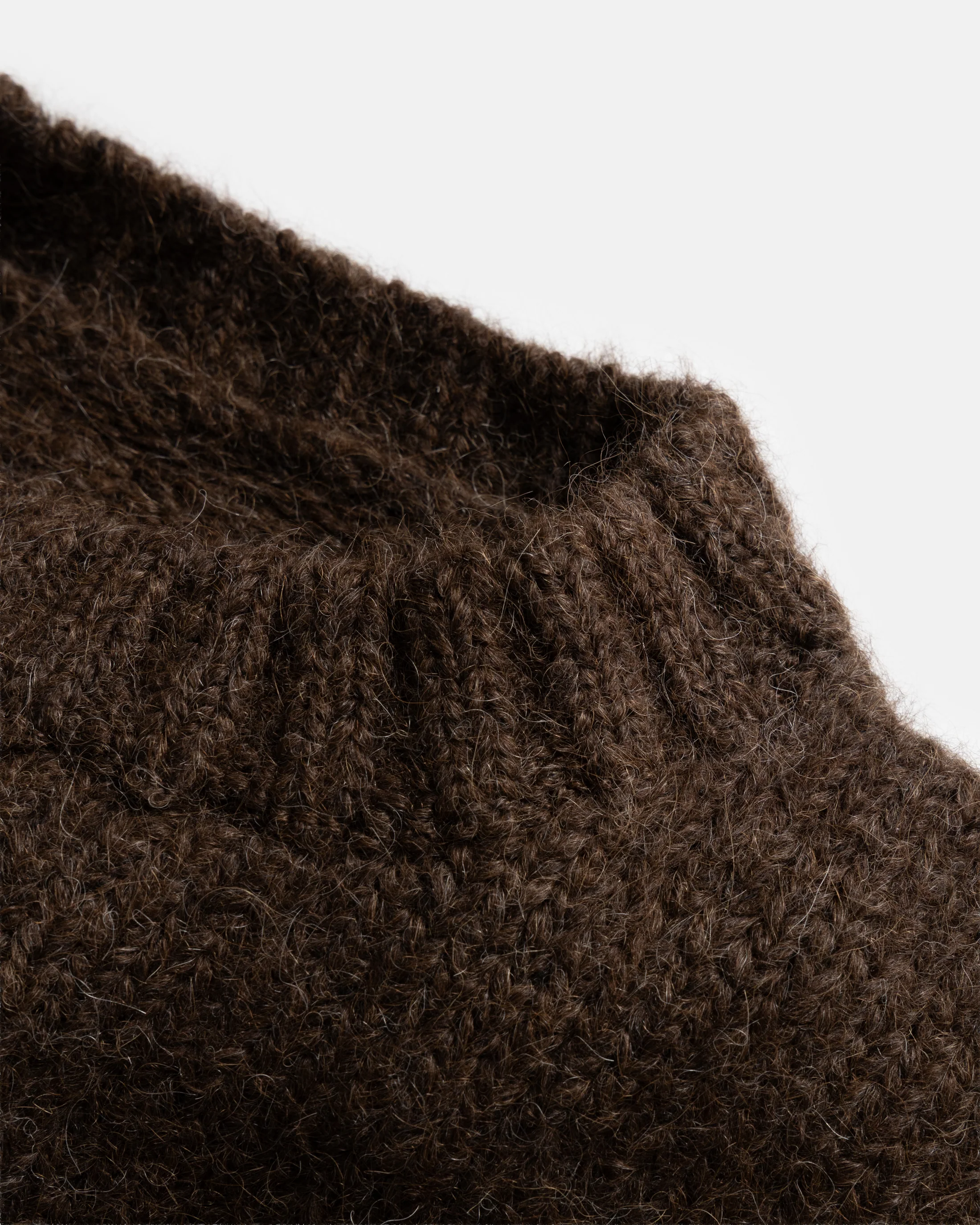 FIGLI CREWNECK SWEATER - CIOCCOLATO BROWN MELANGE HANDLOOM BRUSHED BABY ALPACA - Image 4