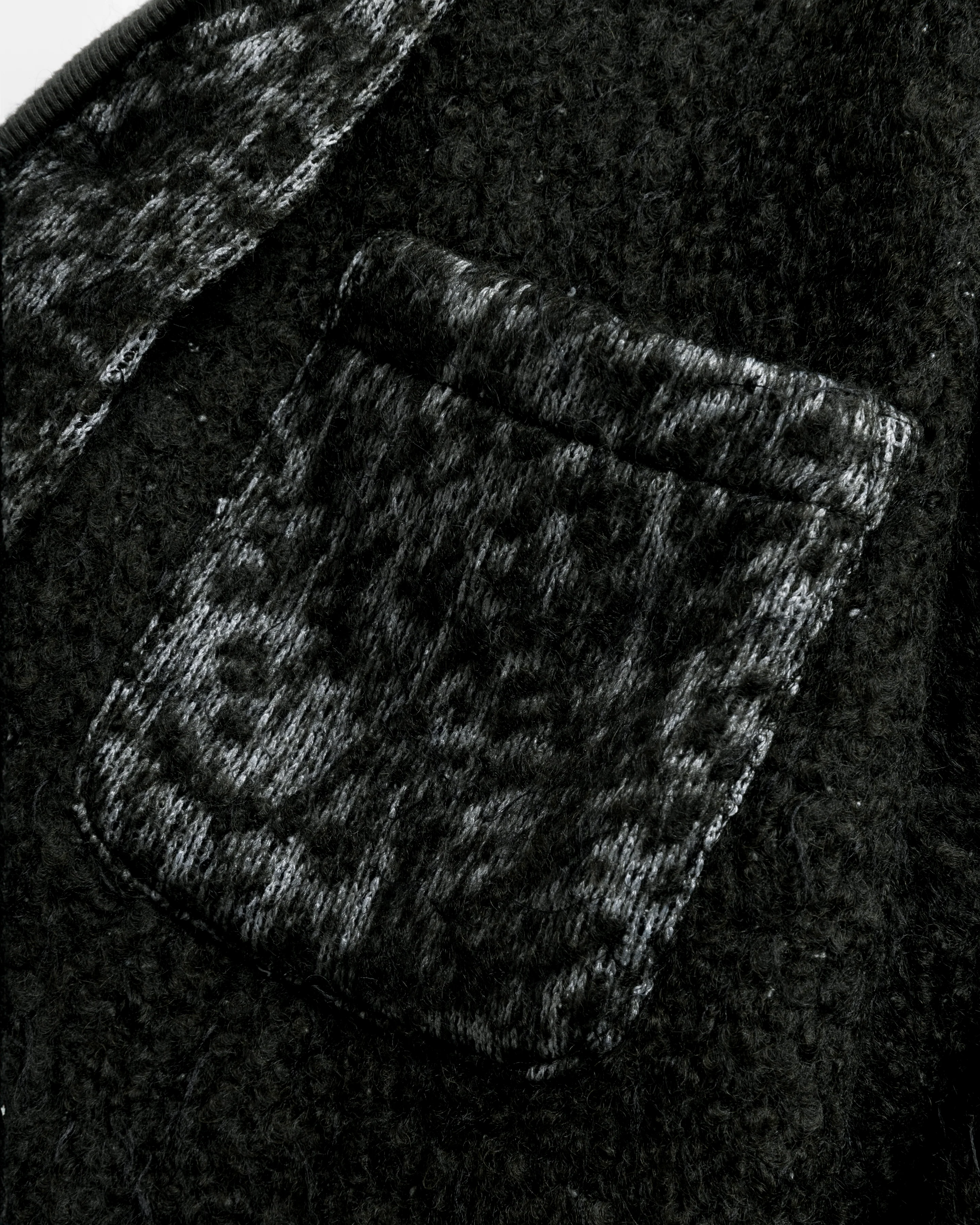 FOLA V-NECK CARDIGAN
 - MIRKWOOD GREEN REVERSE BOUCLÉ BLENDED WOOL - Image 5