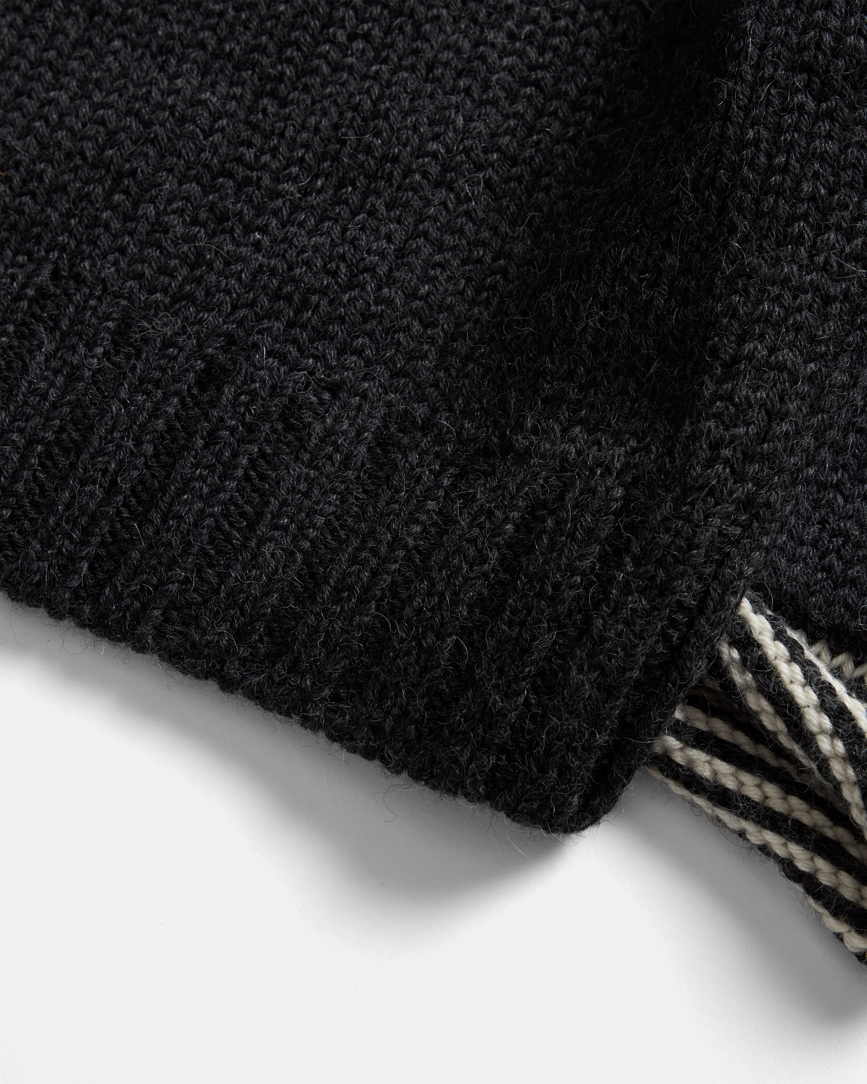 FRANKO FAIRISLE ROLLNECK SWEATER - SLATE GRAY / ECRU / INDIGO HANDLOOM BABY ALPACA - Image 5