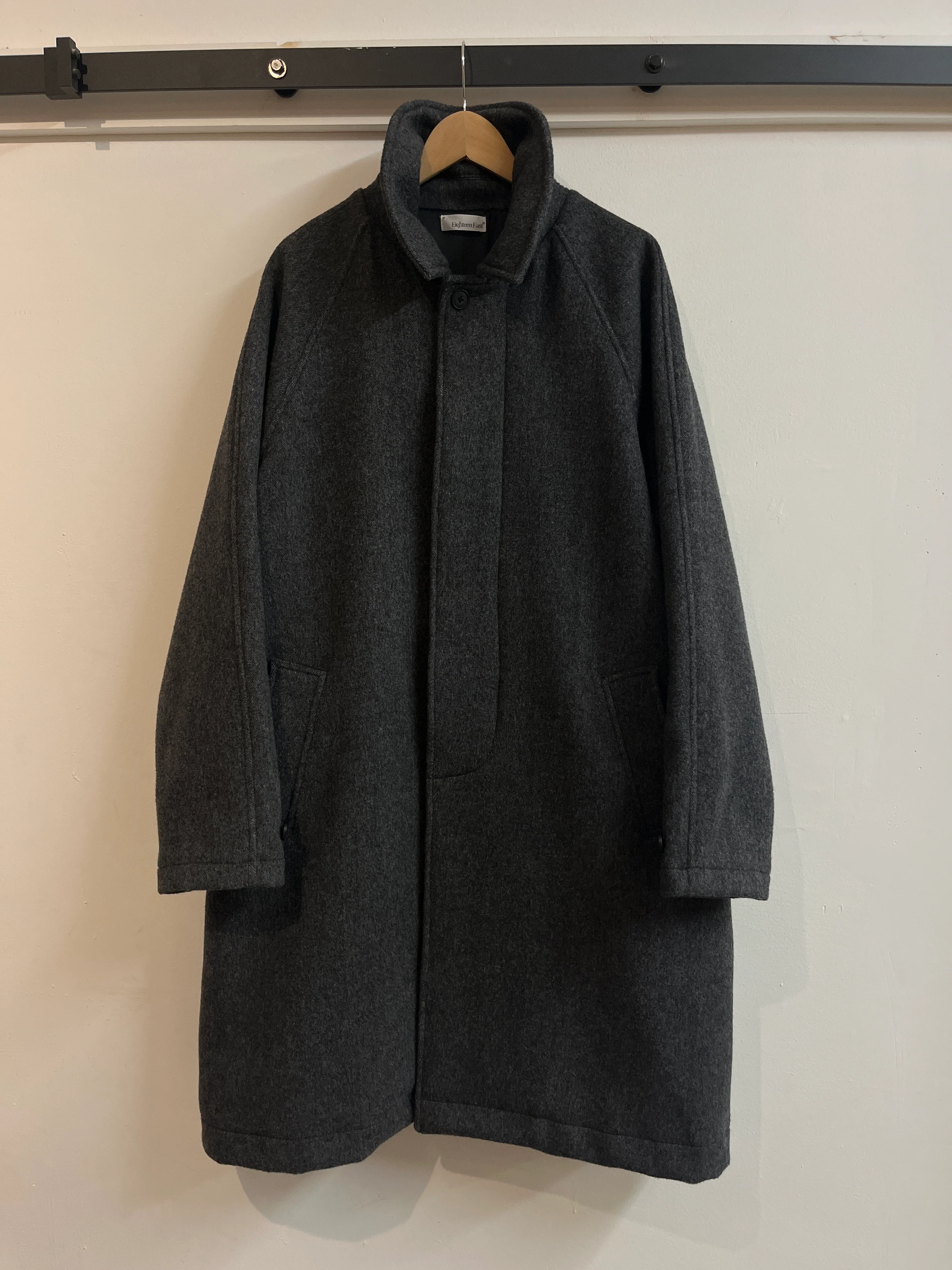 FULL RAGLAN BALMACAAN - BRUSHED WOOLEN HERRINGBONE - Image 11