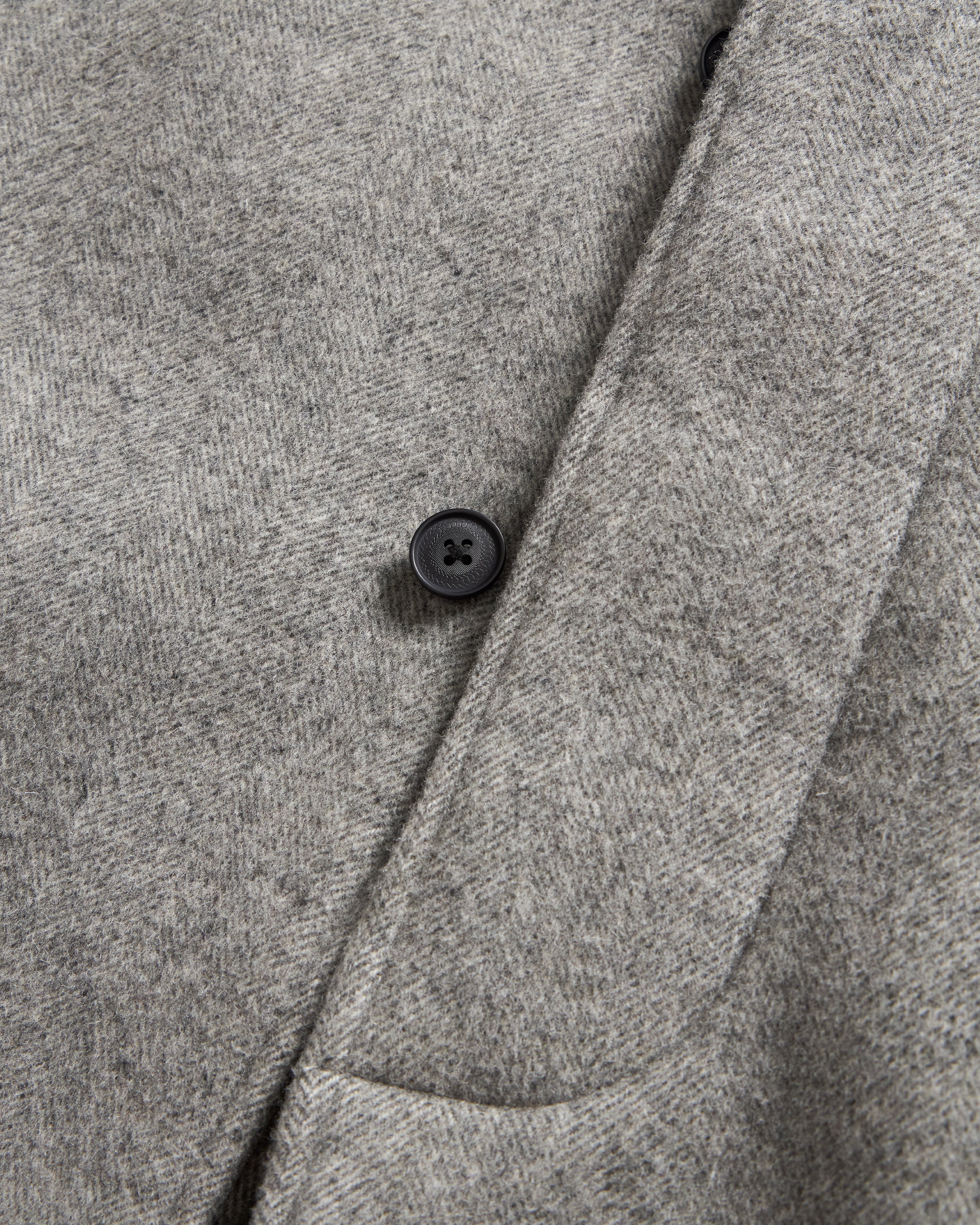 FULL RAGLAN BALMACAAN - BRUSHED WOOLEN HERRINGBONE - Image 3