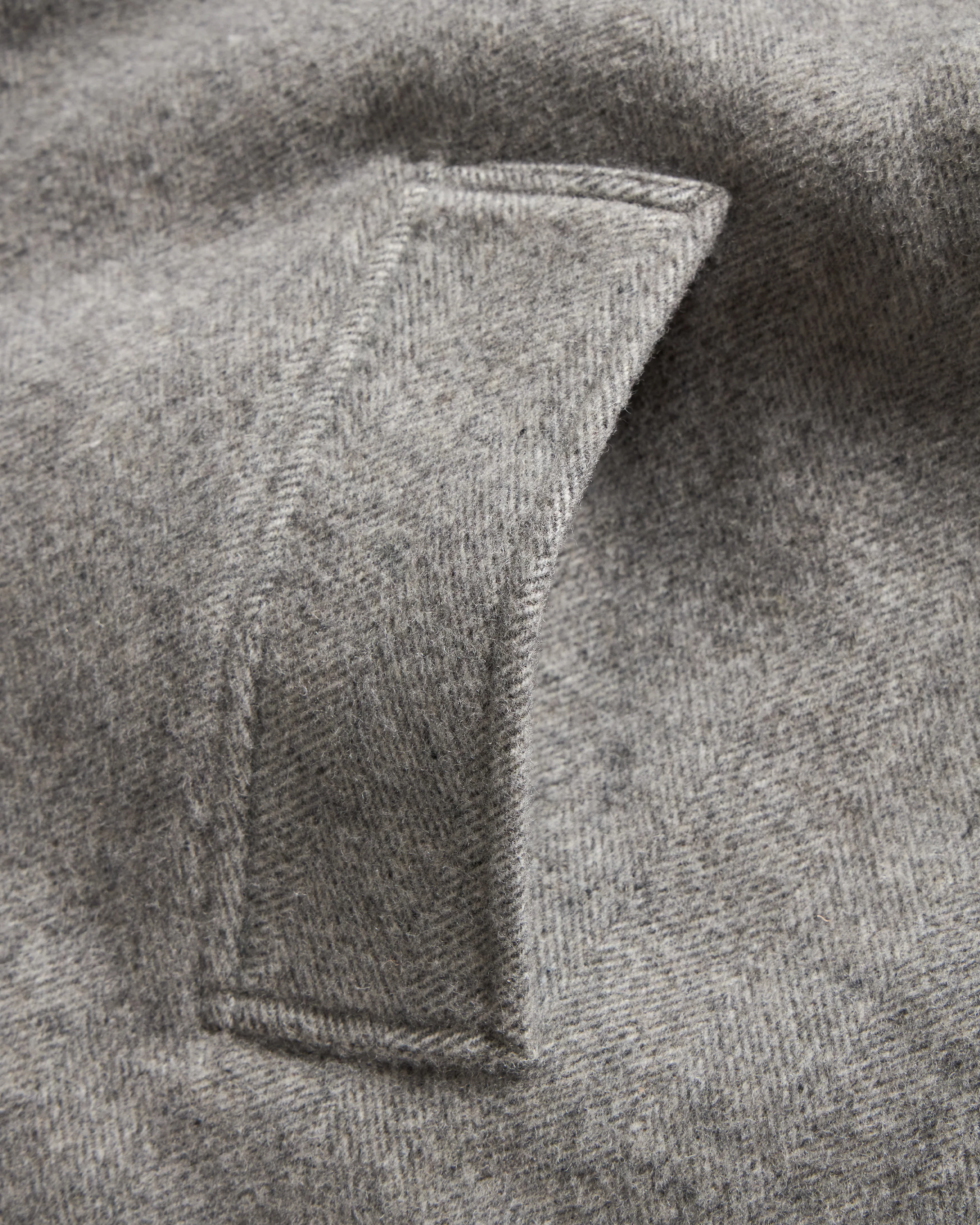 FULL RAGLAN BALMACAAN - BRUSHED WOOLEN HERRINGBONE - Image 4