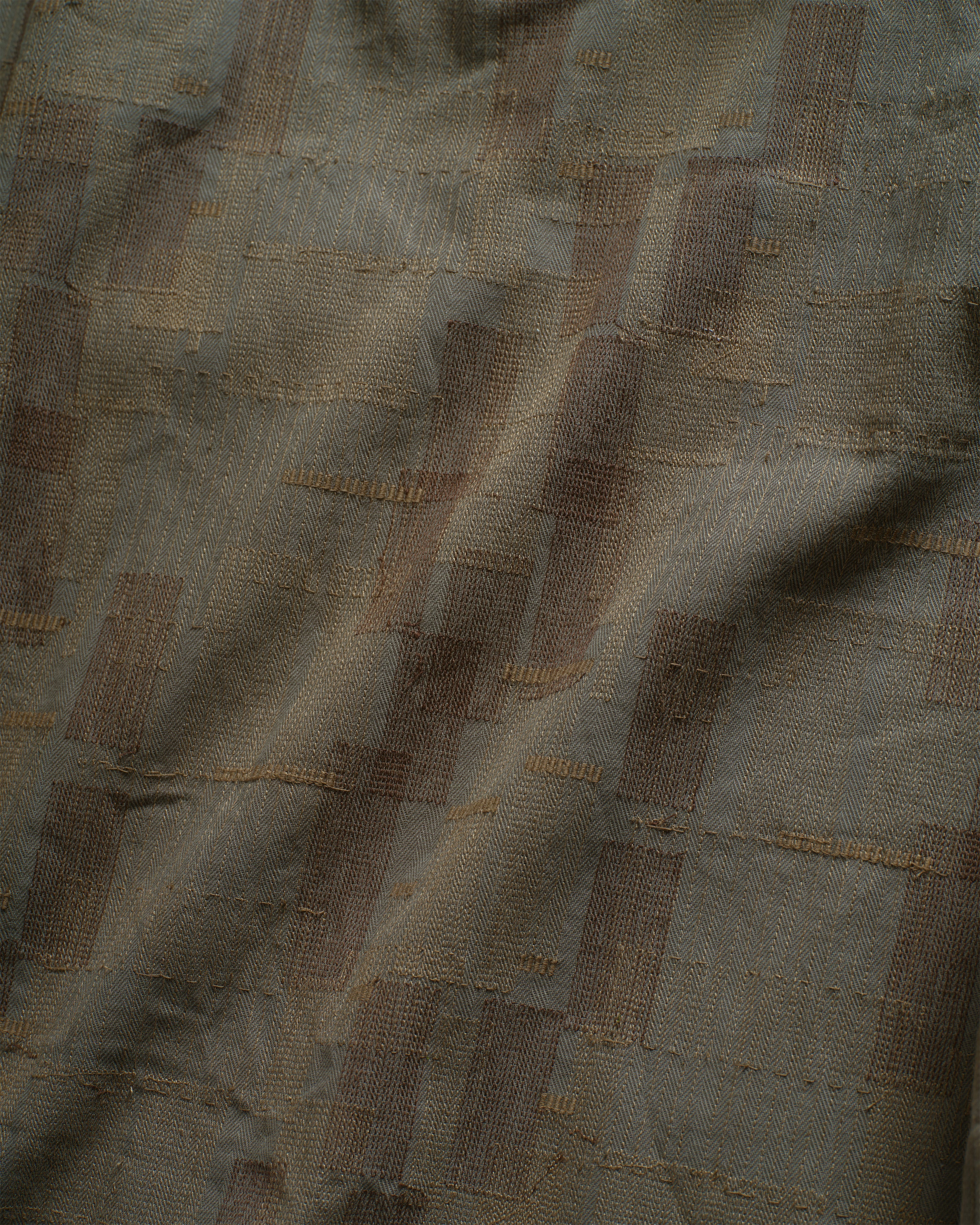 FULL ZIP CALEB SHIRT - MULLED BASIL / COVERT GREEN / BLACK SCATTER EMBROIDERED HBT MIL-SPEC COTTON - Image 8