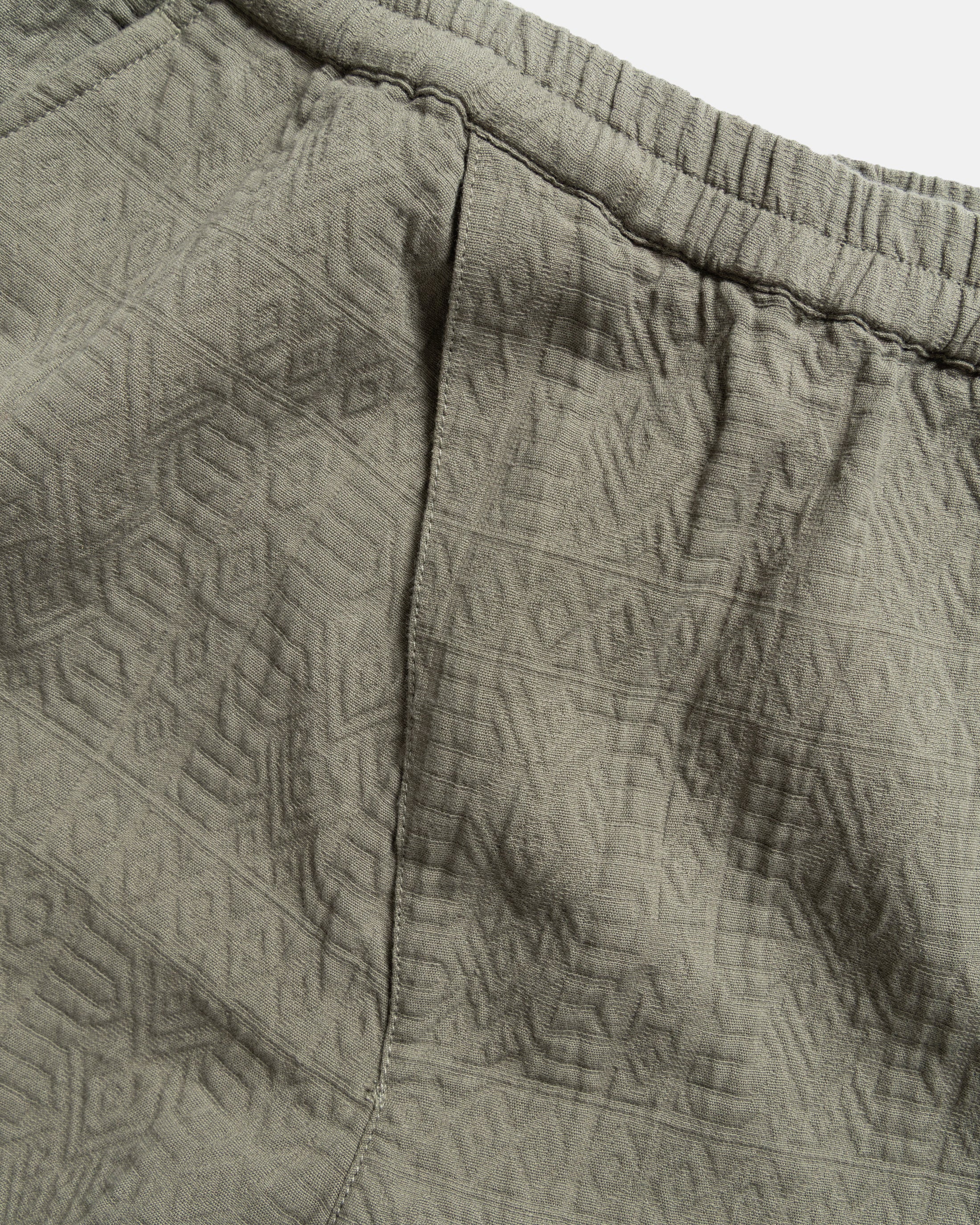 GORECKI CARGO PANT - ANCIENT OLIVE DOUBLE WEAVE JACQUARD COTTON - Image 3