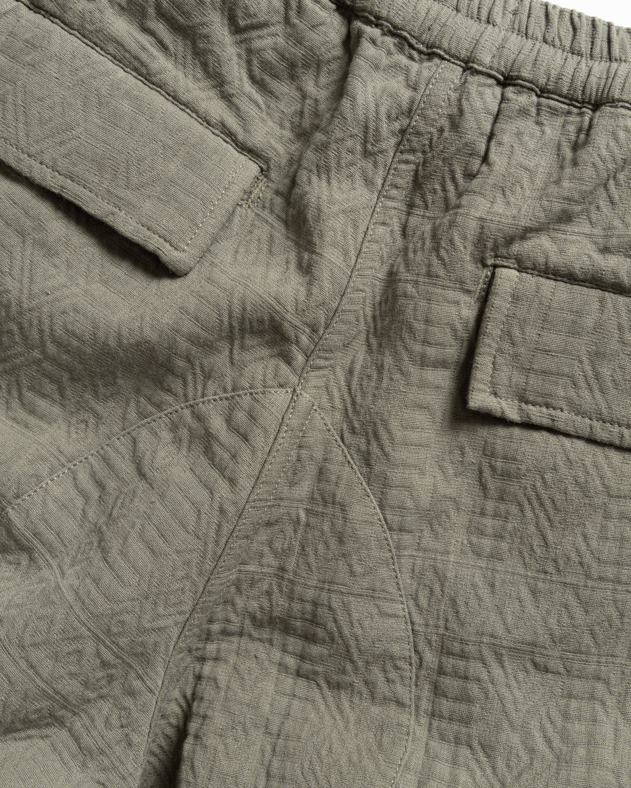 GORECKI CARGO PANT - ANCIENT OLIVE DOUBLE WEAVE JACQUARD COTTON - Image 7