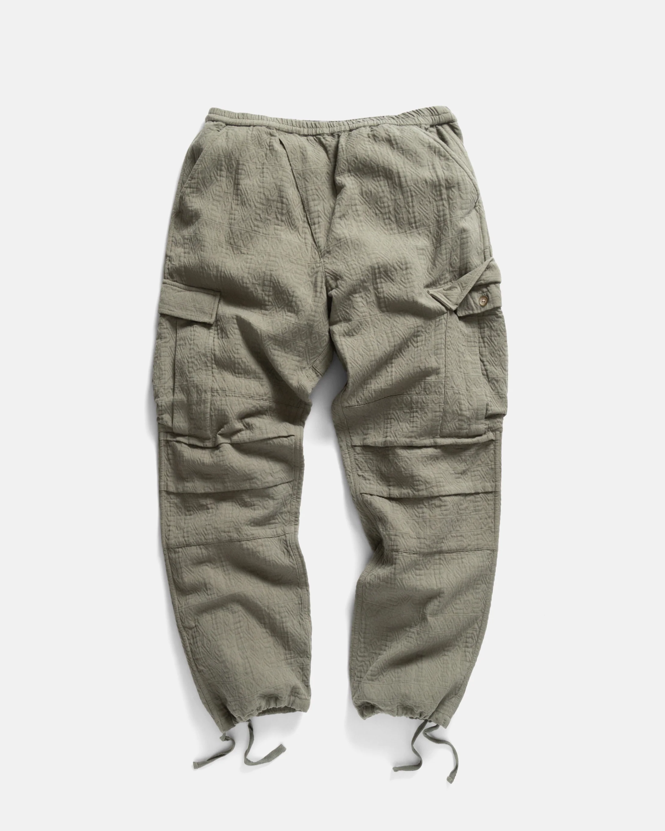 GORECKI CARGO PANT - ANCIENT OLIVE DOUBLE WEAVE JACQUARD COTTON - Image 8
