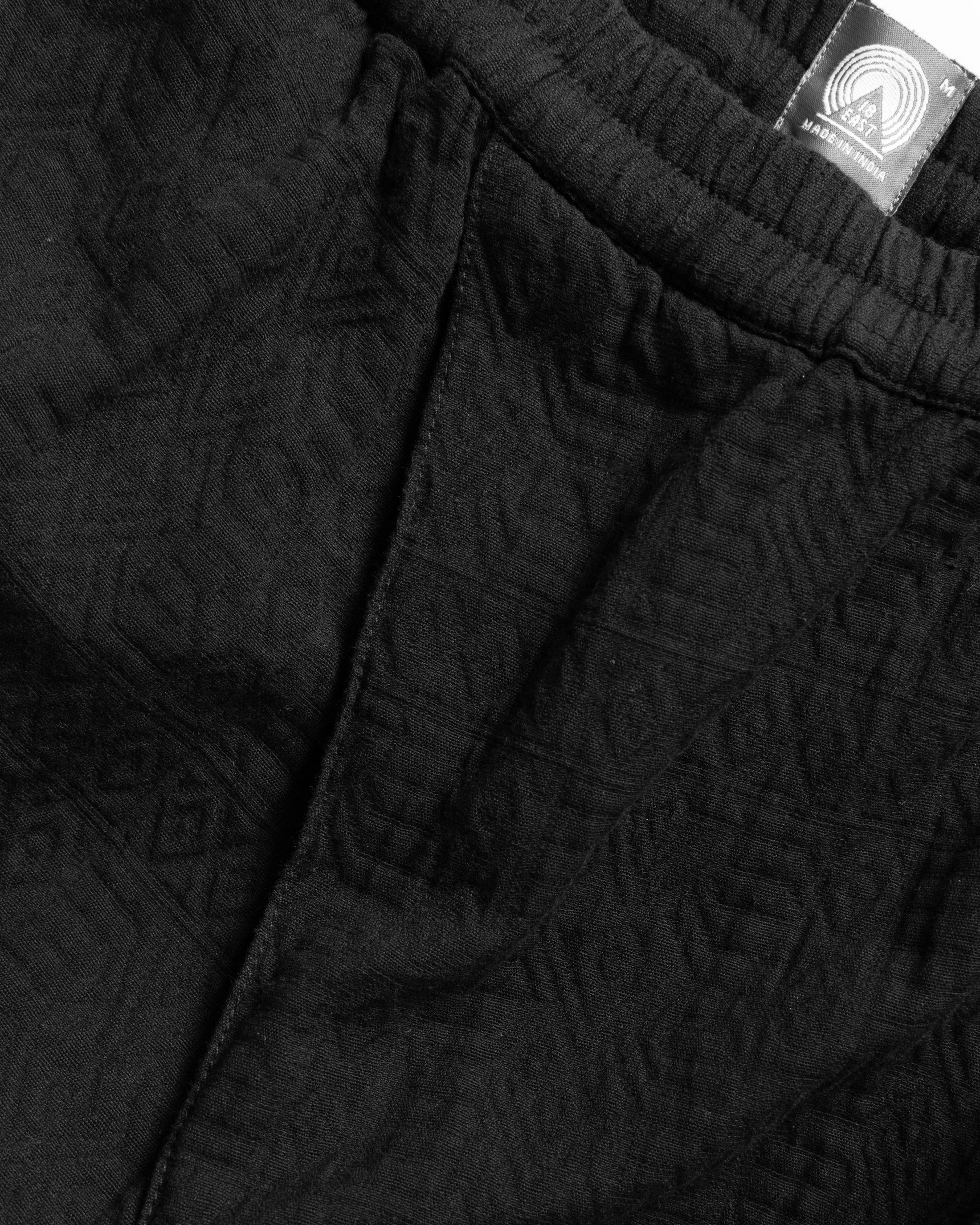 GORECKI CARGO PANT - BLACK DOUBLE WEAVE JACQUARD COTTON - Image 3