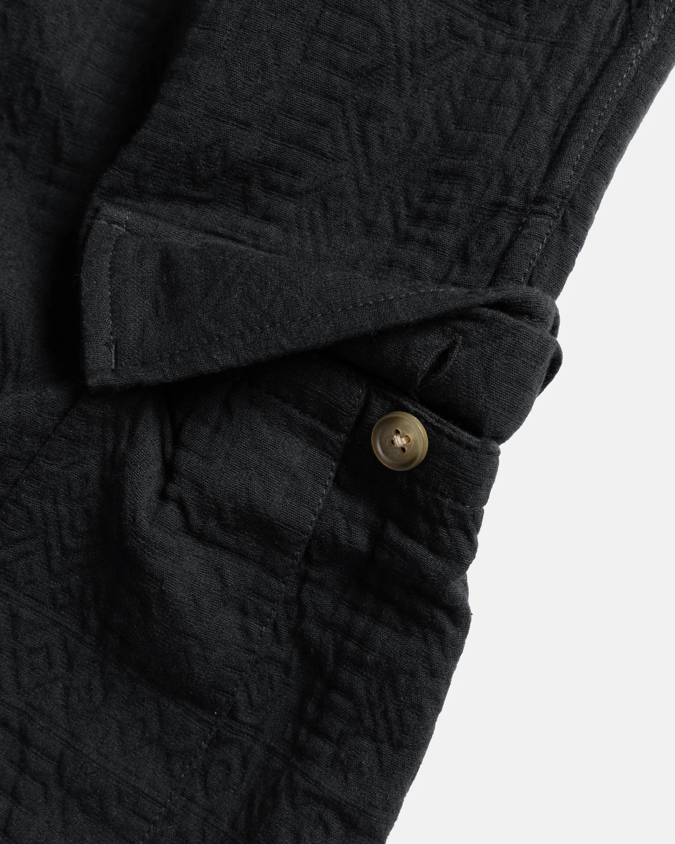 GORECKI CARGO PANT - BLACK DOUBLE WEAVE JACQUARD COTTON - Image 5