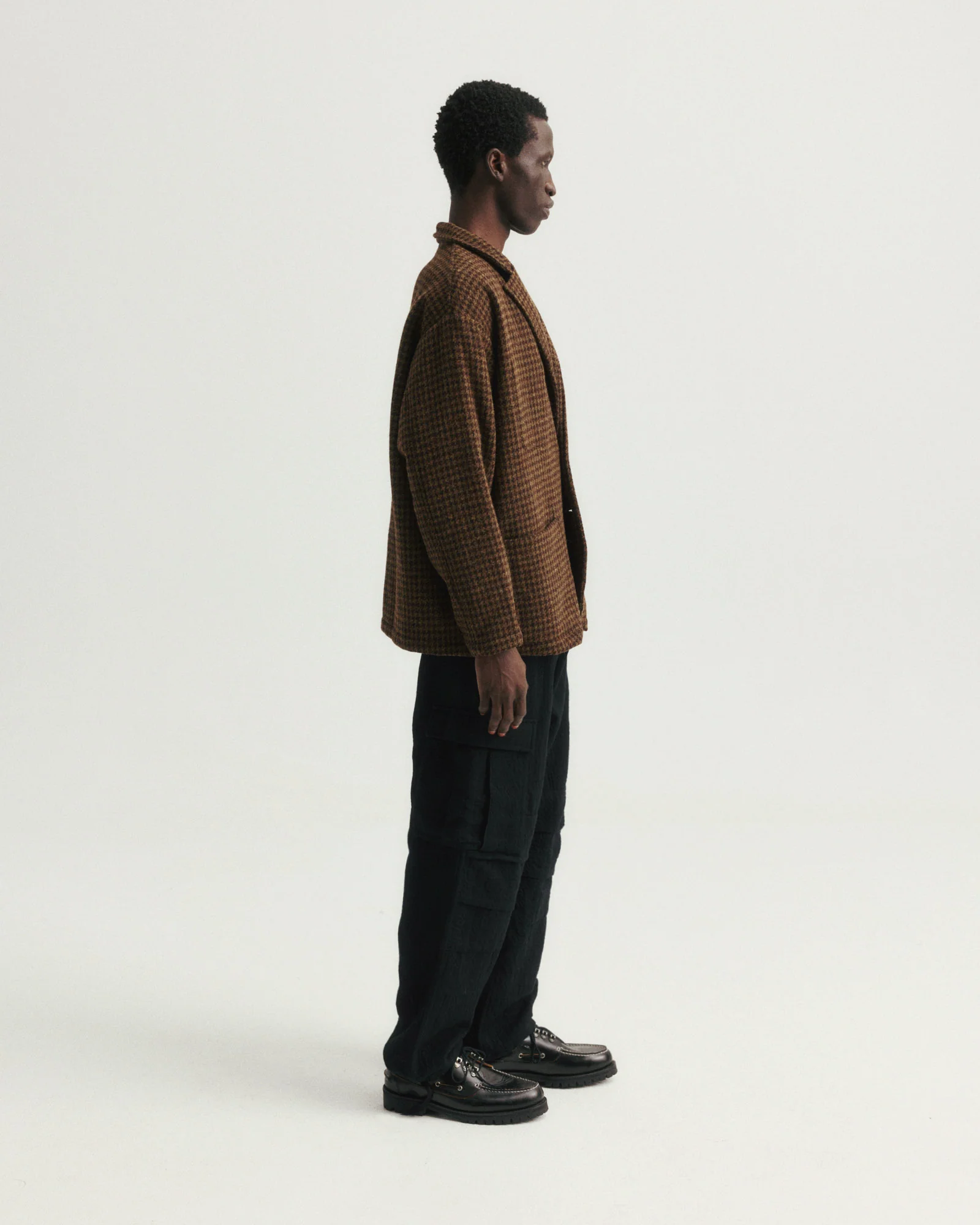 GORECKI CARGO PANT - BLACK DOUBLE WEAVE JACQUARD COTTON - Image 8