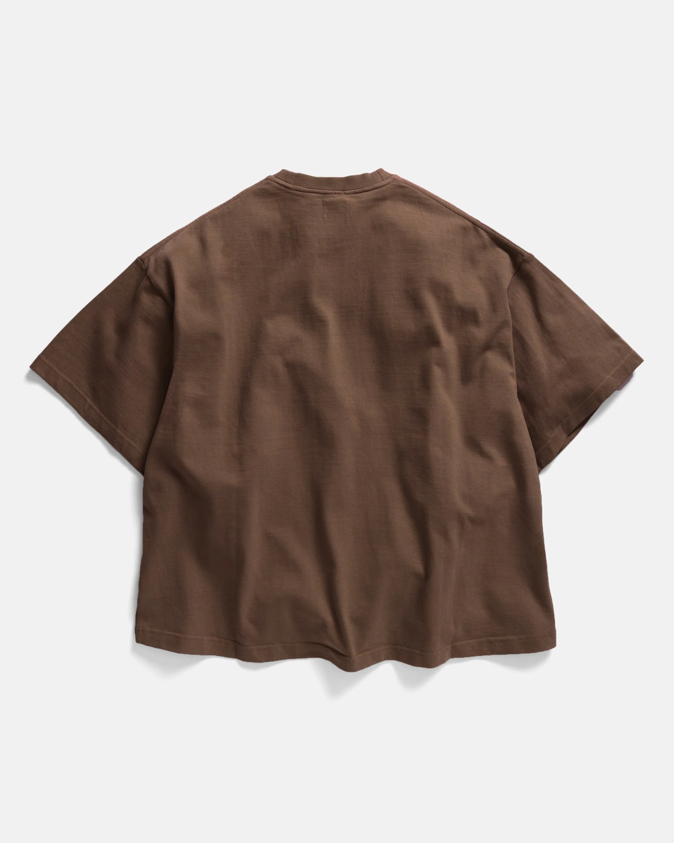 GRAHAME BIG TEE - FONDENTE BROWN HEAVYWEIGHT COTTON JERSEY - Image 4