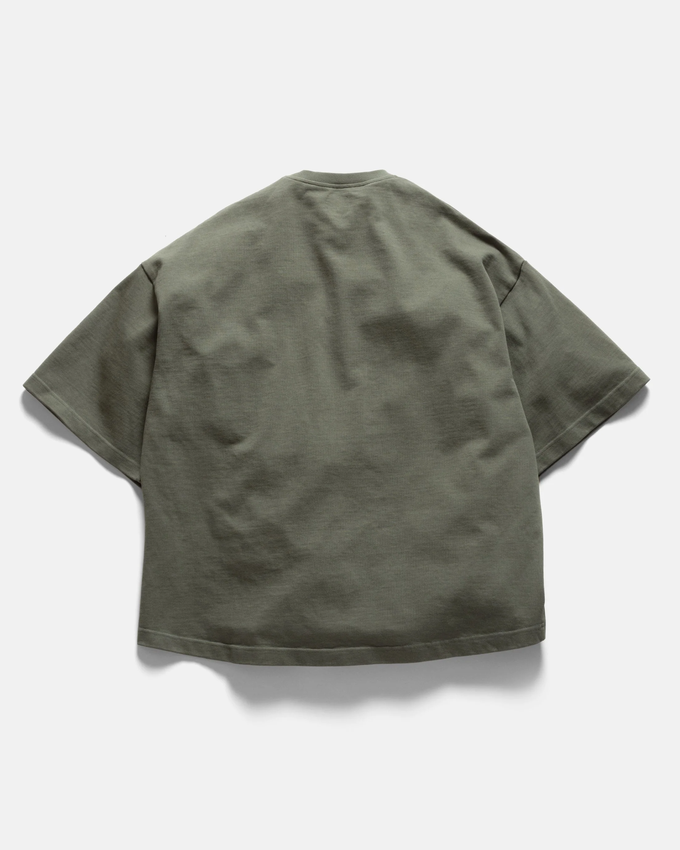 GRAHAME BIG TEE - DARK SAGE HEAVYWEIGHT COTTON JERSEY - Image 5