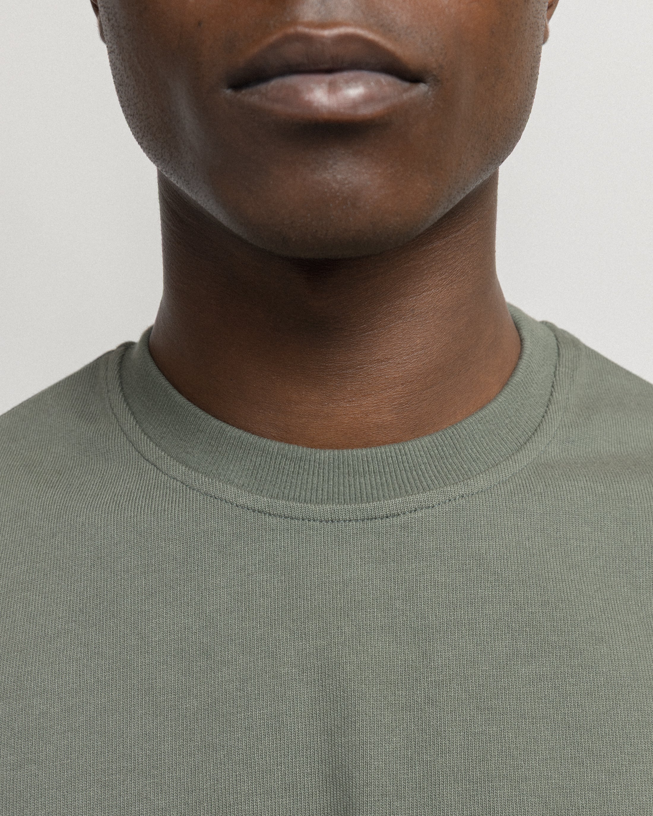 GRAHAME BIG TEE - DARK SAGE HEAVYWEIGHT COTTON JERSEY - Image 6