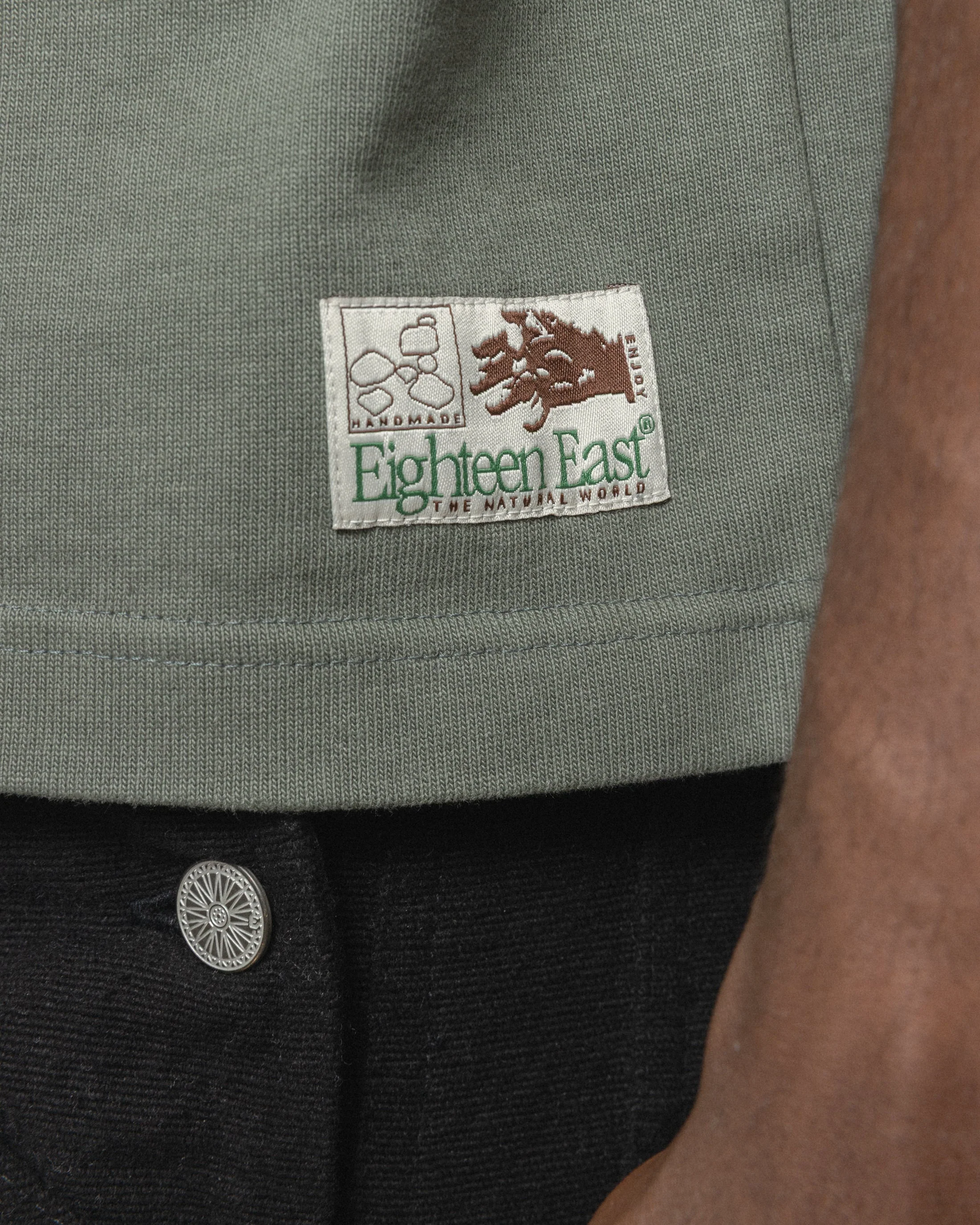 GRAHAME BIG TEE - DARK SAGE HEAVYWEIGHT COTTON JERSEY - Image 8