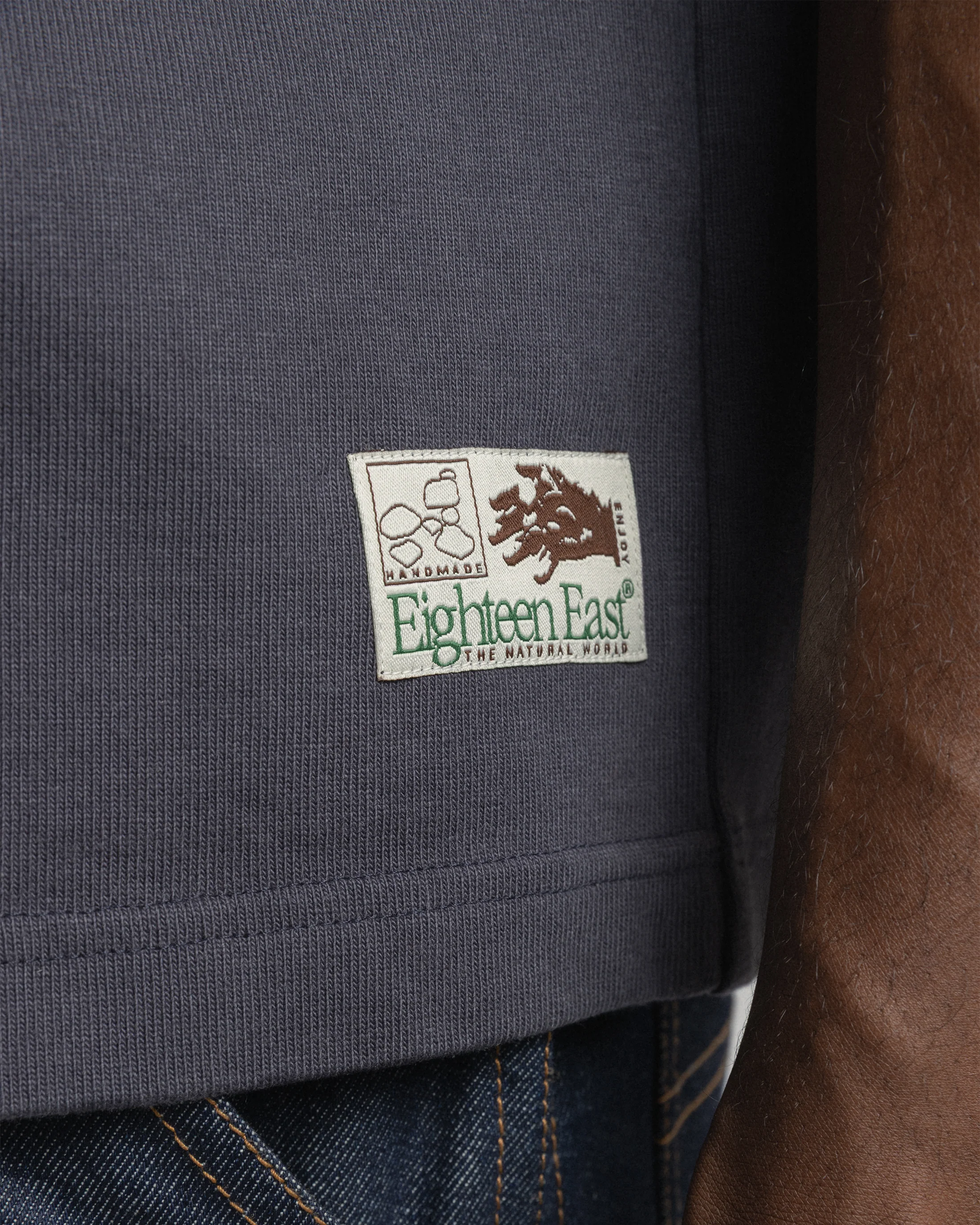 GRAHAME BIG TEE - WASHED NAVY HEAVYWEIGHT COTTON JERSEY - Image 6