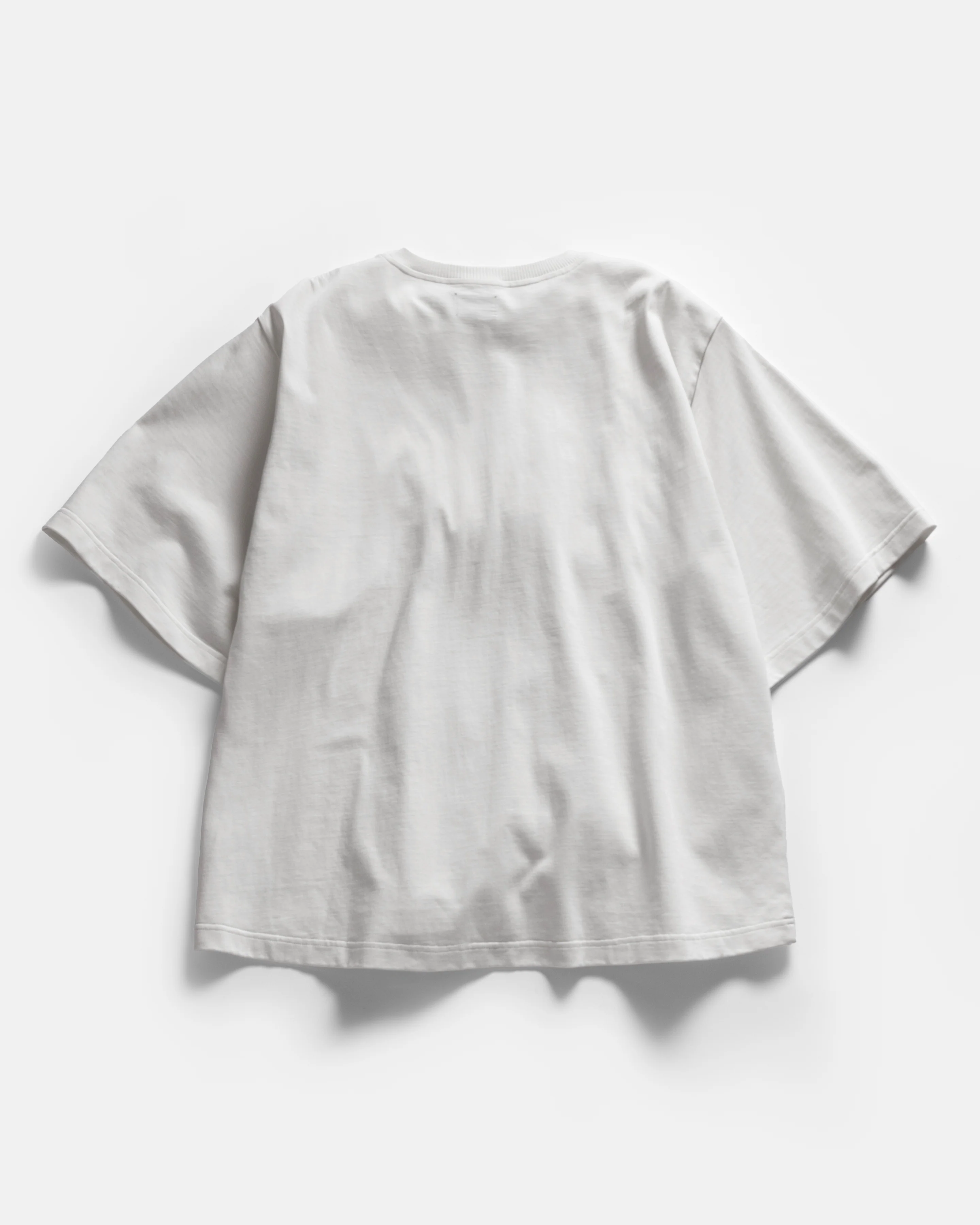 GRAHAME BIG TEE - WHITE HEAVYWEIGHT COTTON JERSEY - Image 5