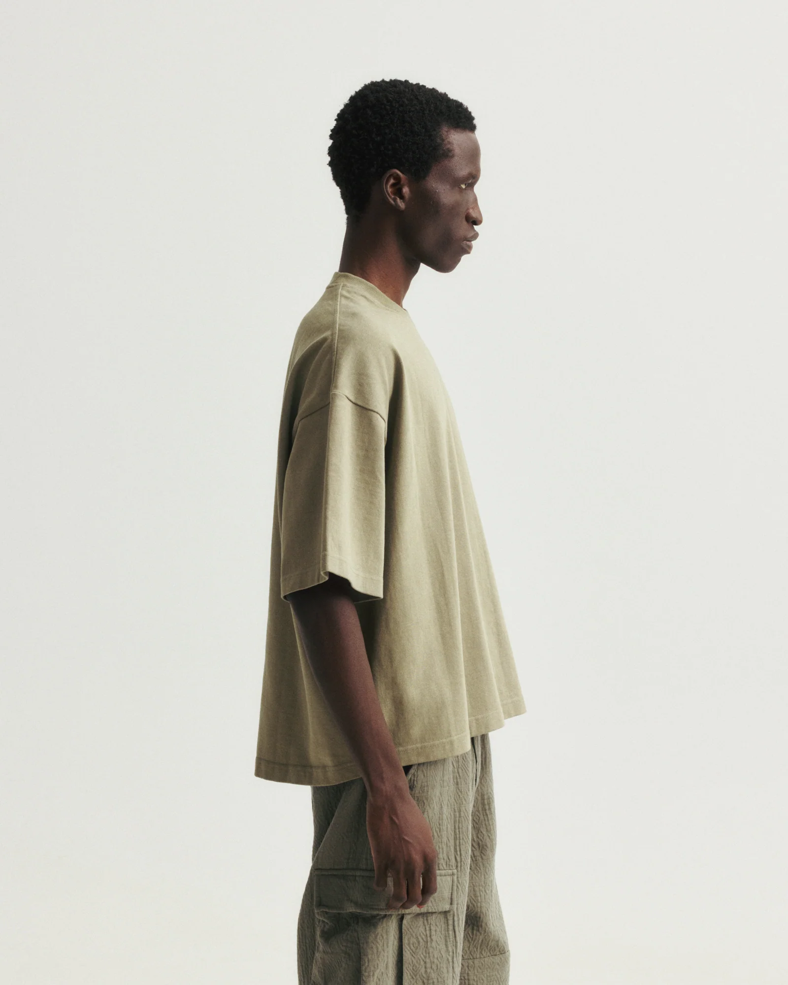 GRAHAME BIG TEE - WHITE HEAVYWEIGHT COTTON JERSEY - Image 7