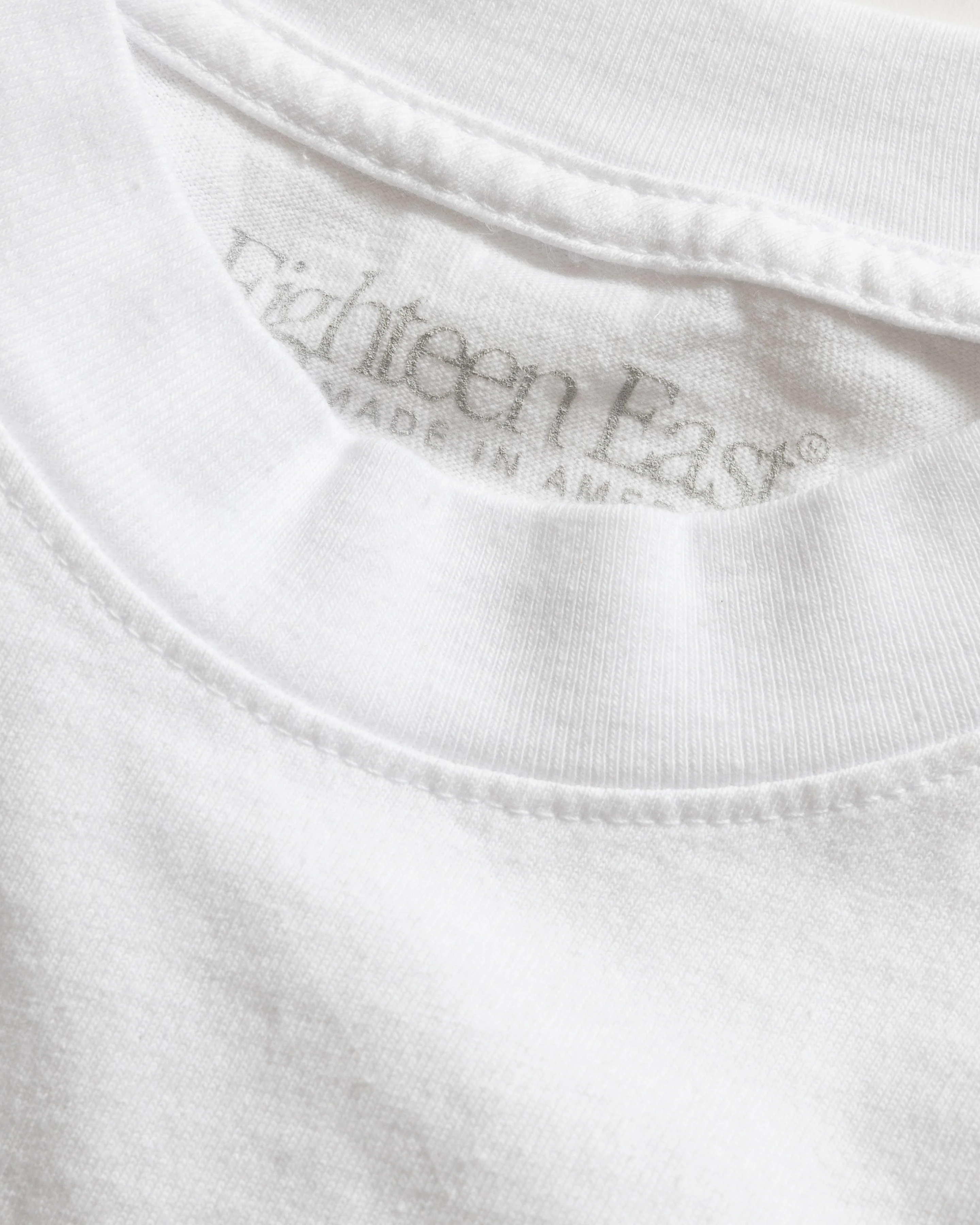 GLOBAL SERIF S/S TEE - WHITE / ROYAL / BLACK 6.5 oz. AMERICAN COTTON JERSEY - Image 3