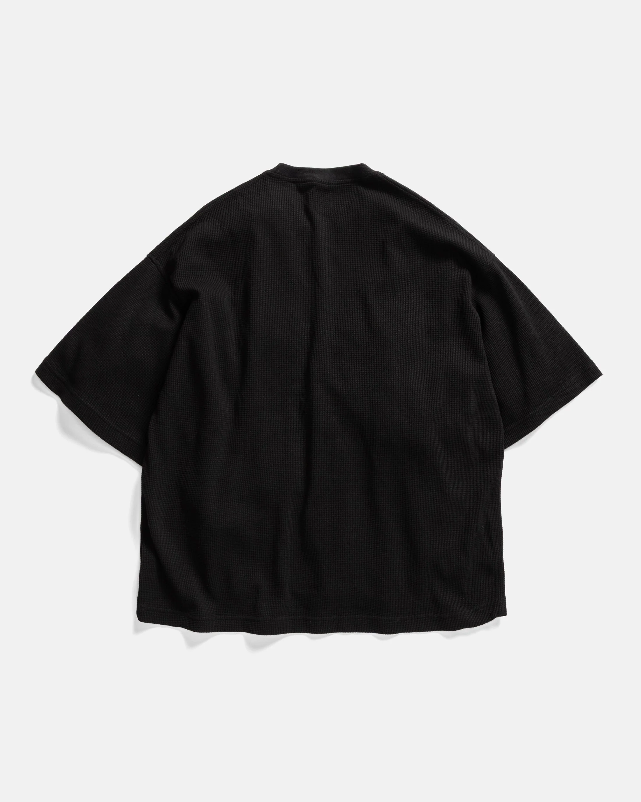HIROCK LTE HALF SLEEVE CREWNECK - BLACK TECH COTTON LIGHTWEIGHT THERMAL - Image 5