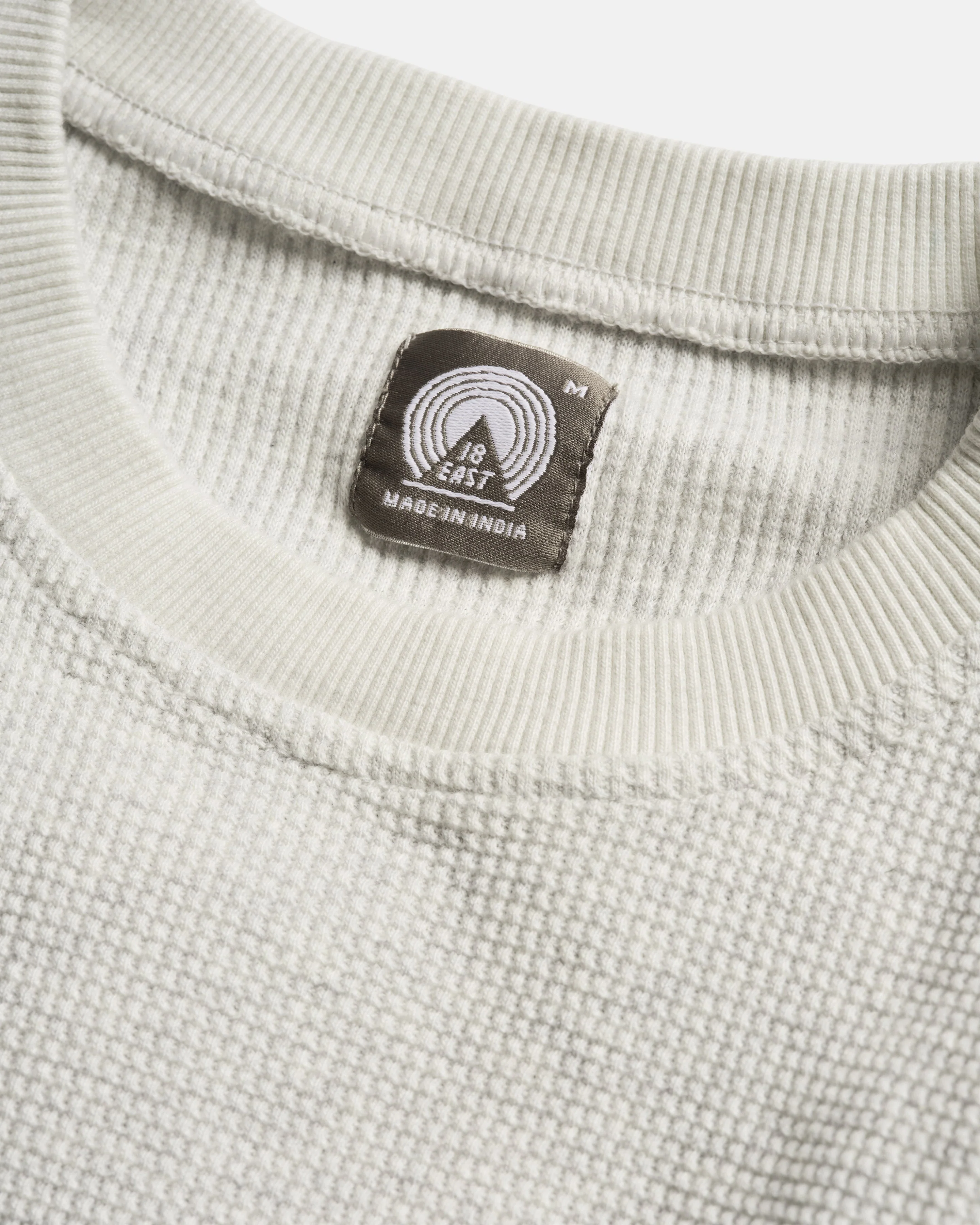 HIROCK LTE HALF SLEEVE CREWNECK - FOG HEATHER TECH COTTON LIGHTWEIGHT THERMAL - Image 3