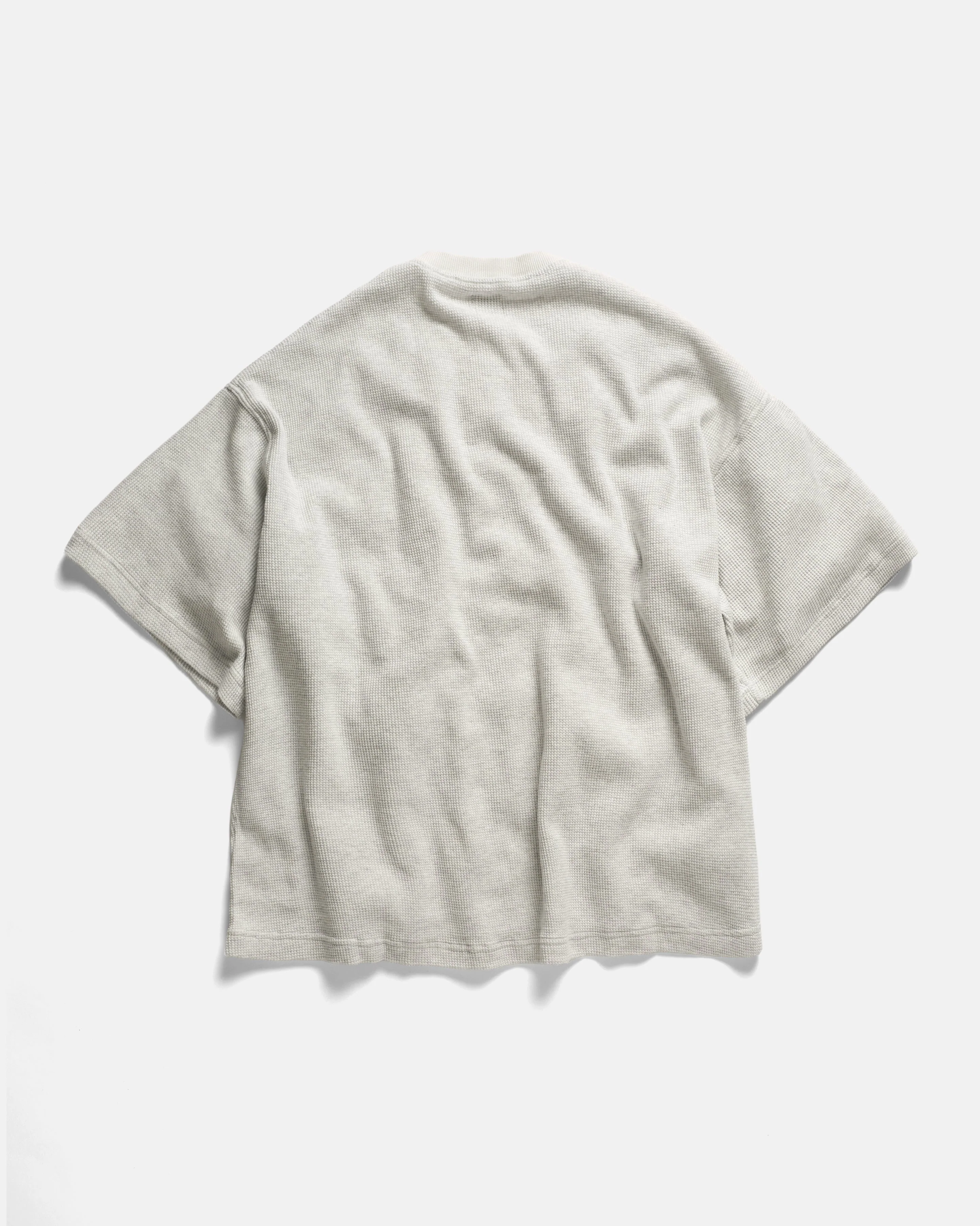 HIROCK LTE HALF SLEEVE CREWNECK - FOG HEATHER TECH COTTON LIGHTWEIGHT THERMAL - Image 5
