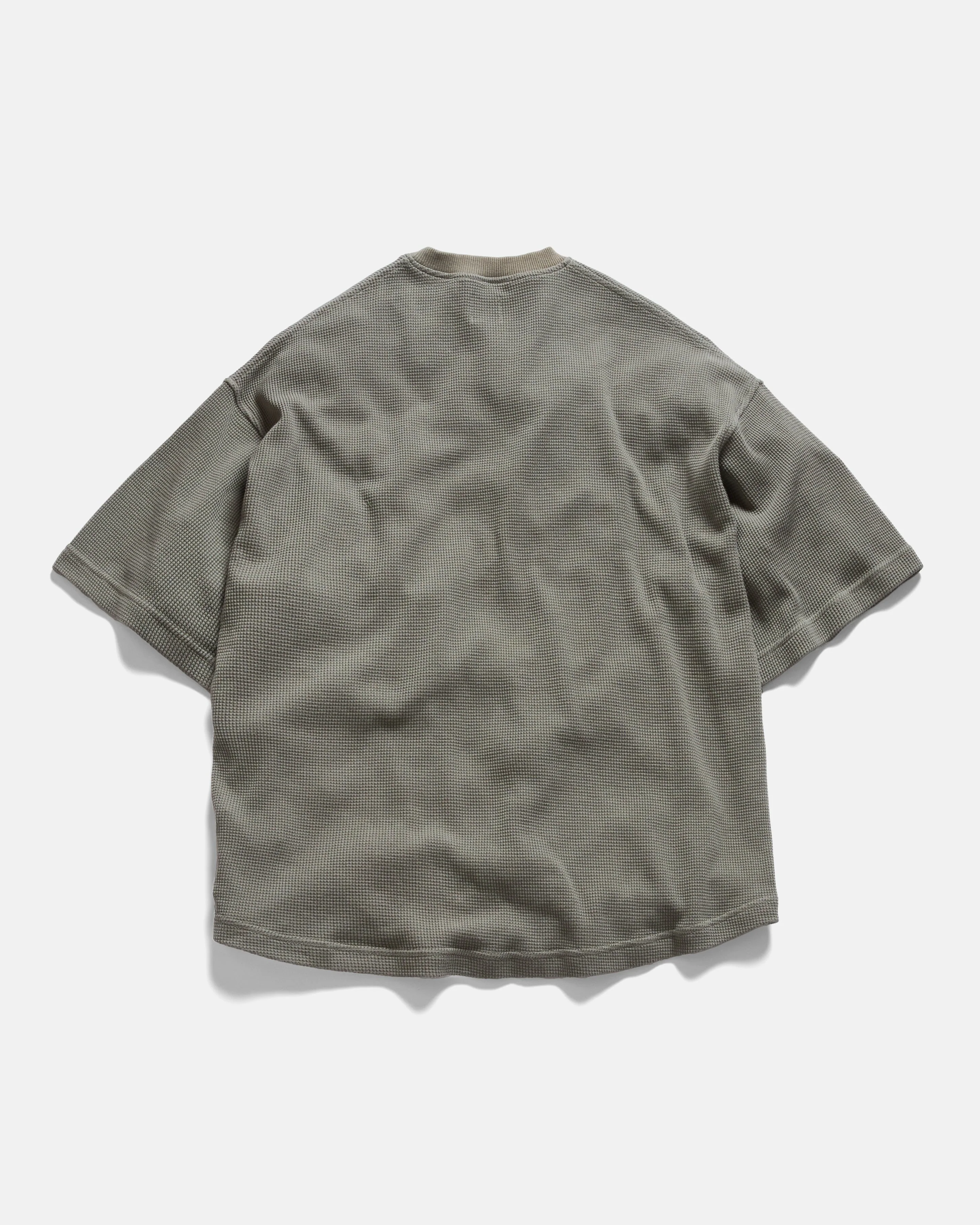 HIROCK LTE HALF SLEEVE CREWNECK - FADED DRAB TECH COTTON LIGHTWEIGHT THERMAL - Image 7